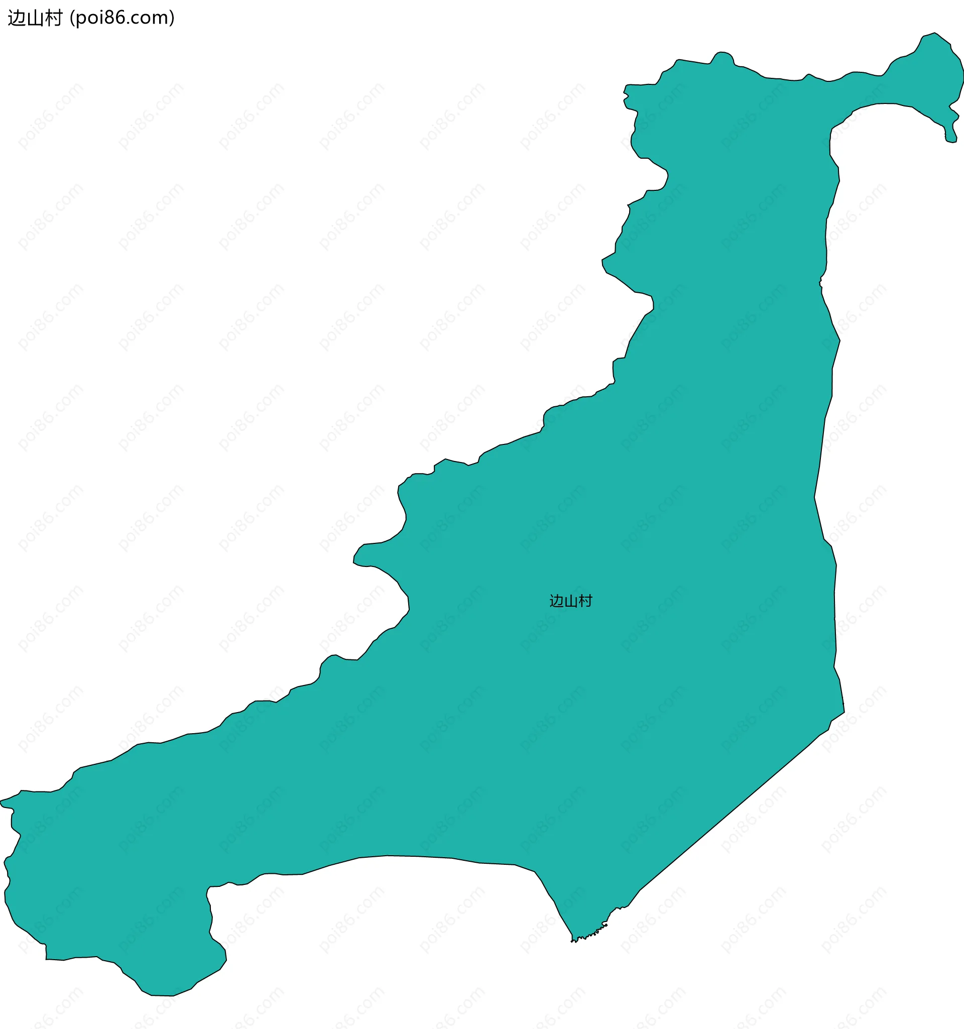 边山村边界地图