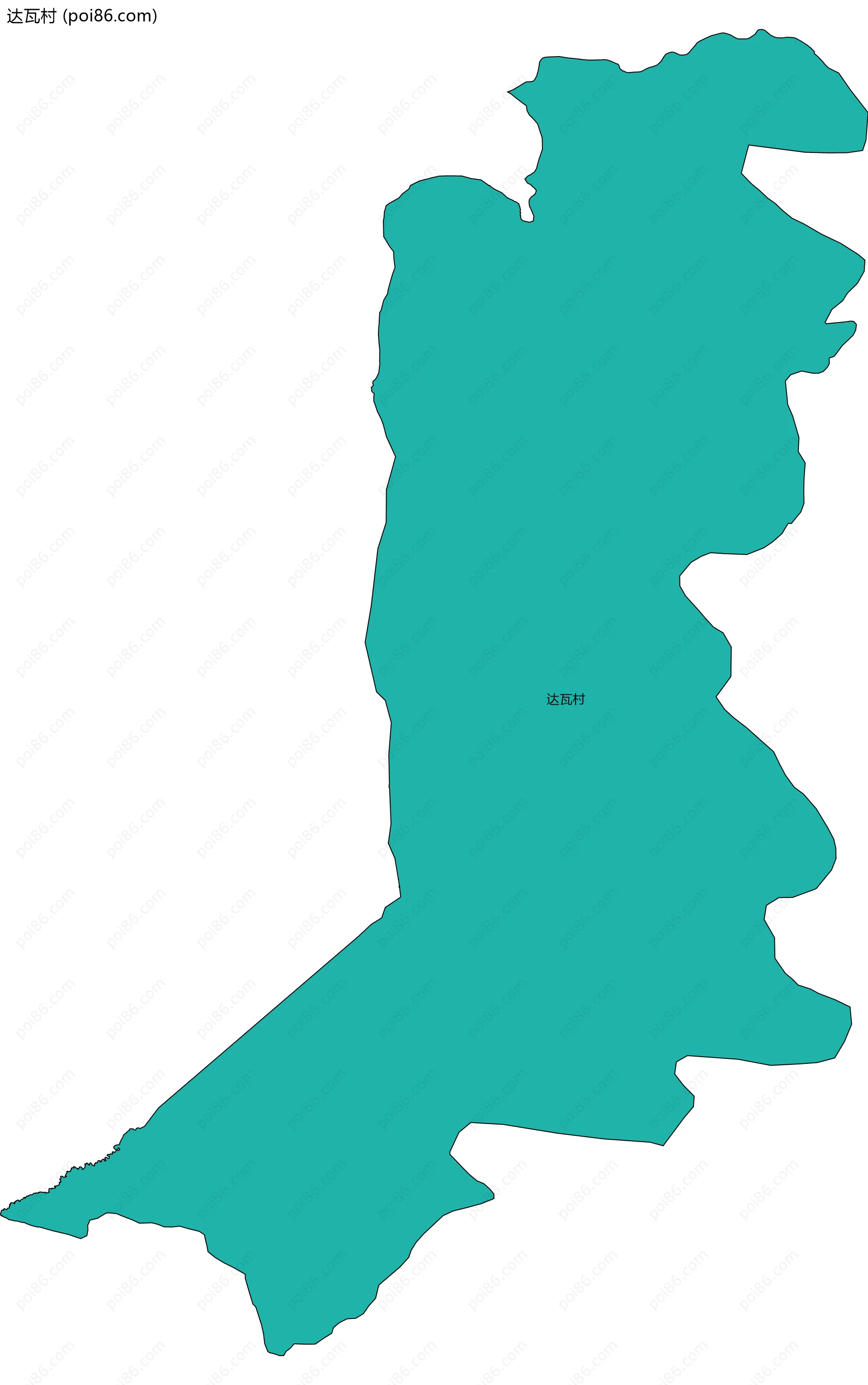 达瓦村边界地图