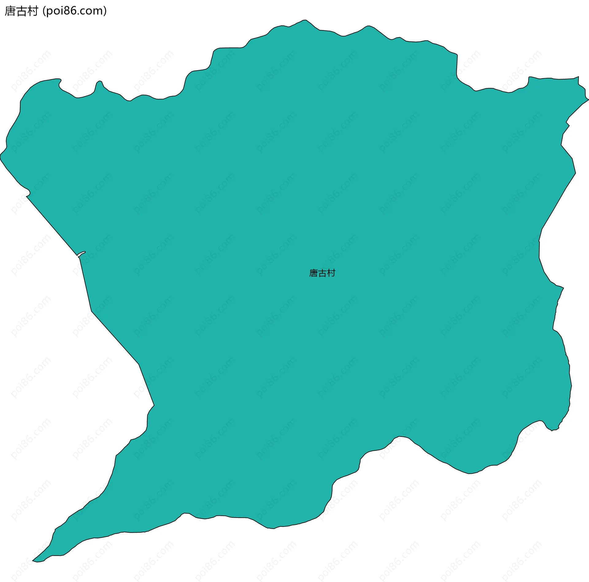 唐古村边界地图