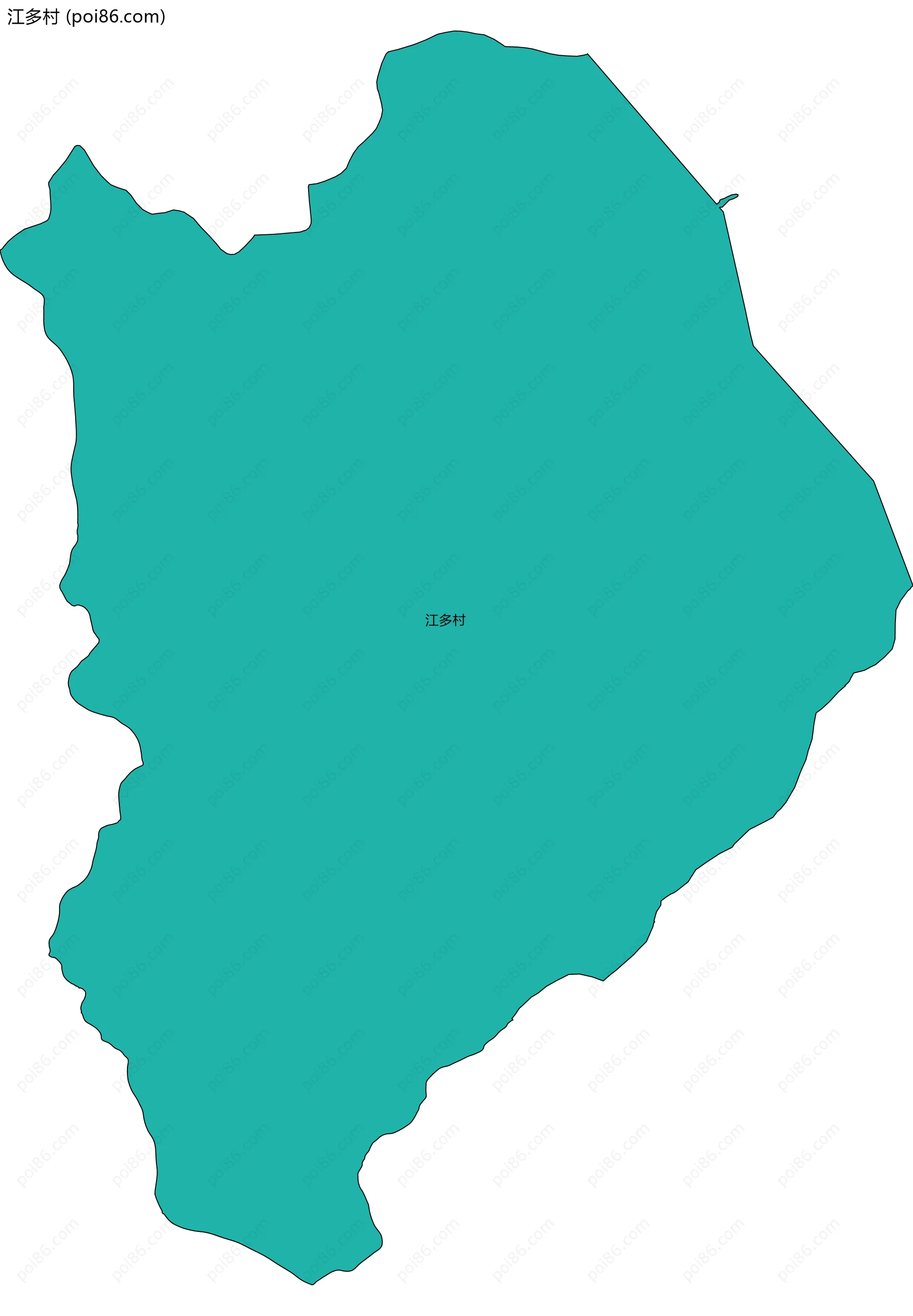 江多村边界地图