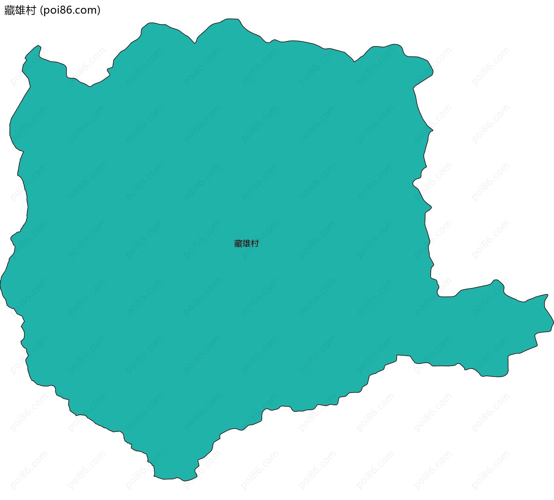 藏雄村边界地图