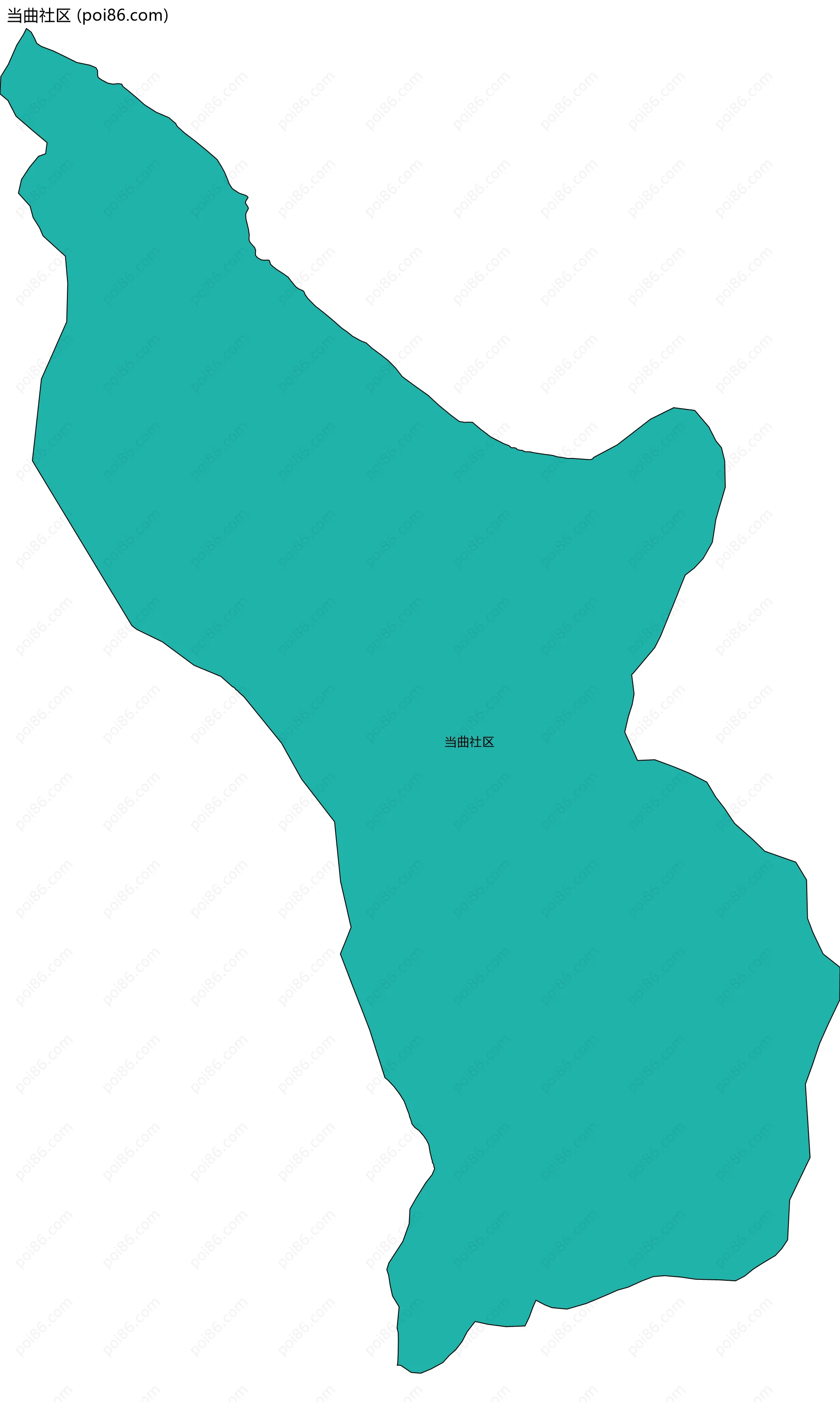 当曲社区边界地图