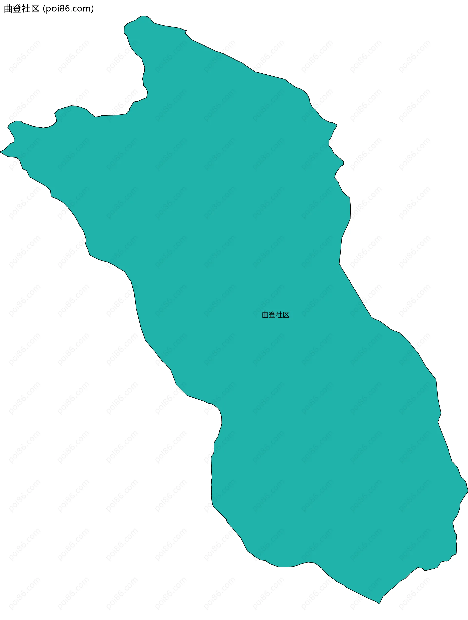 曲登社区边界地图