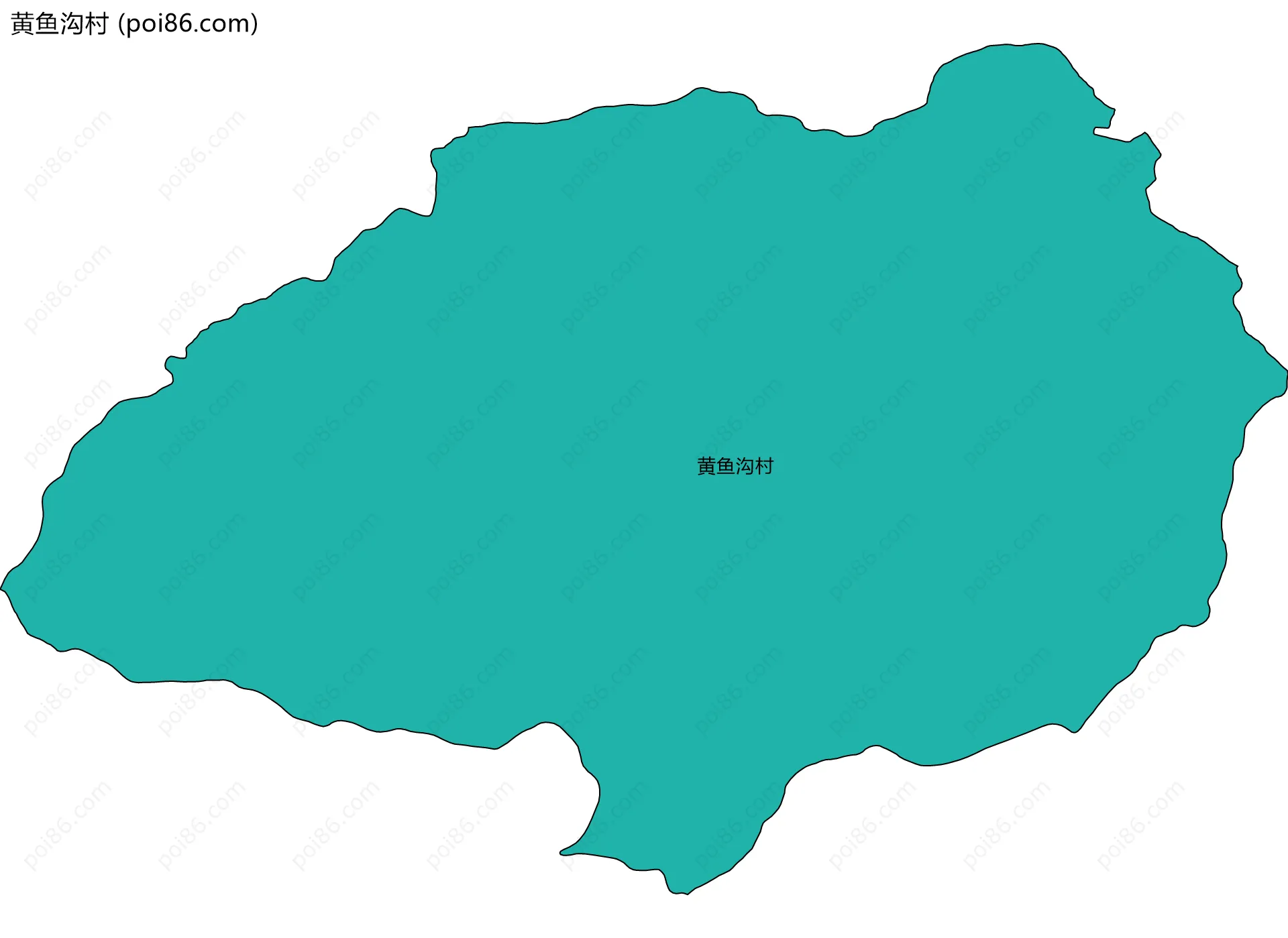 黄鱼沟村边界地图