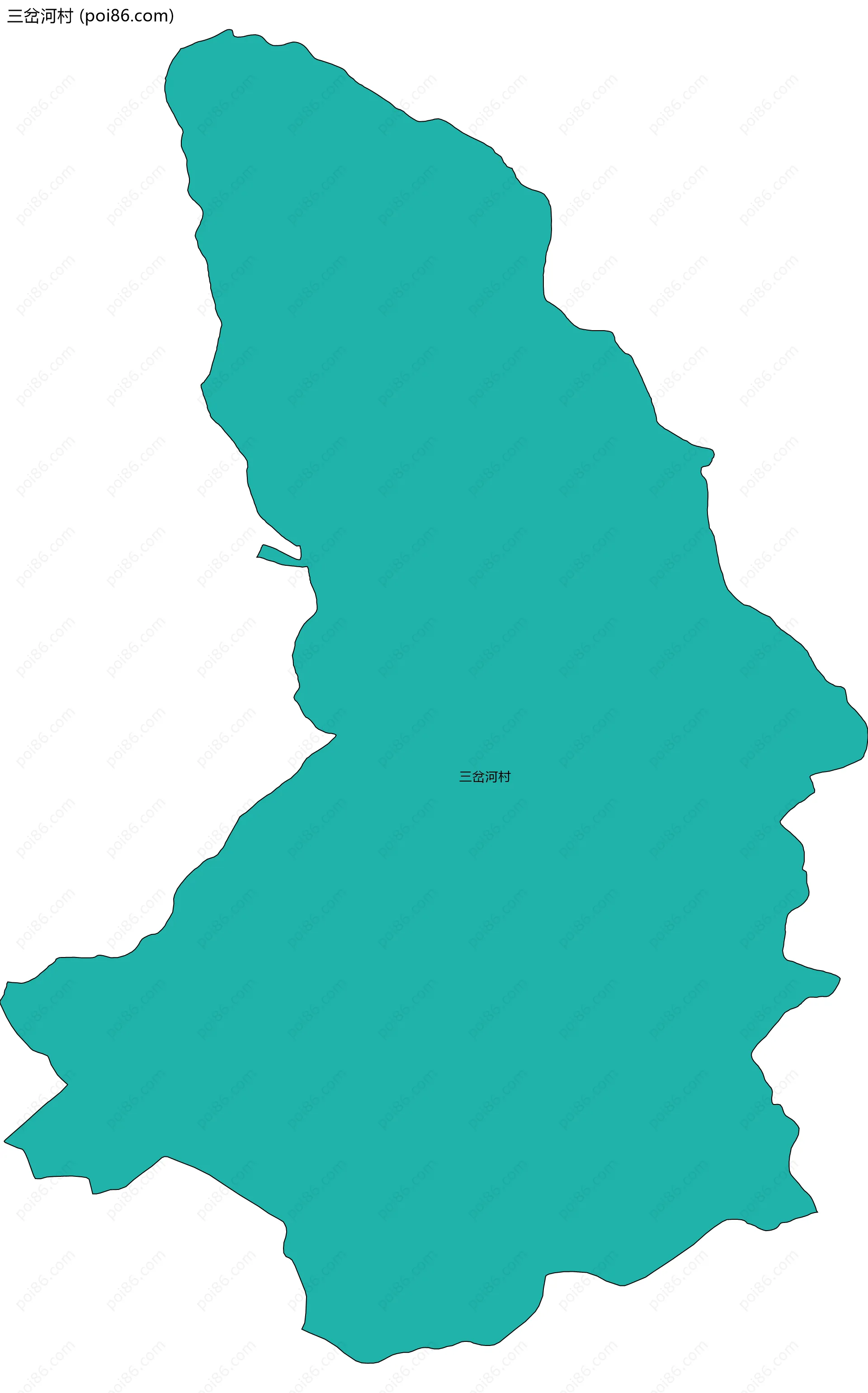 三岔河村边界地图