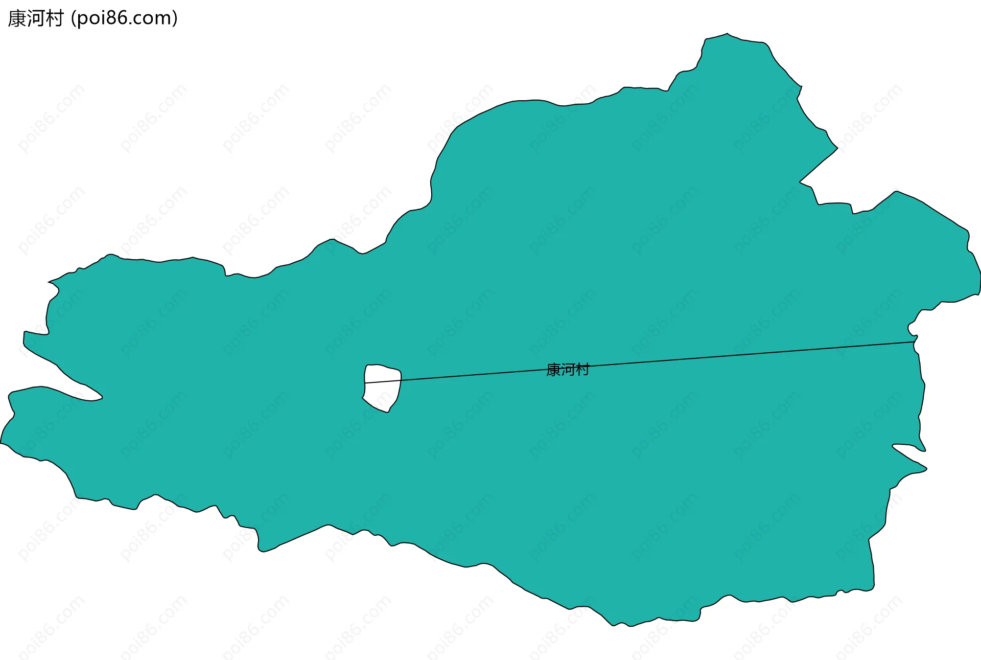 康河村边界地图