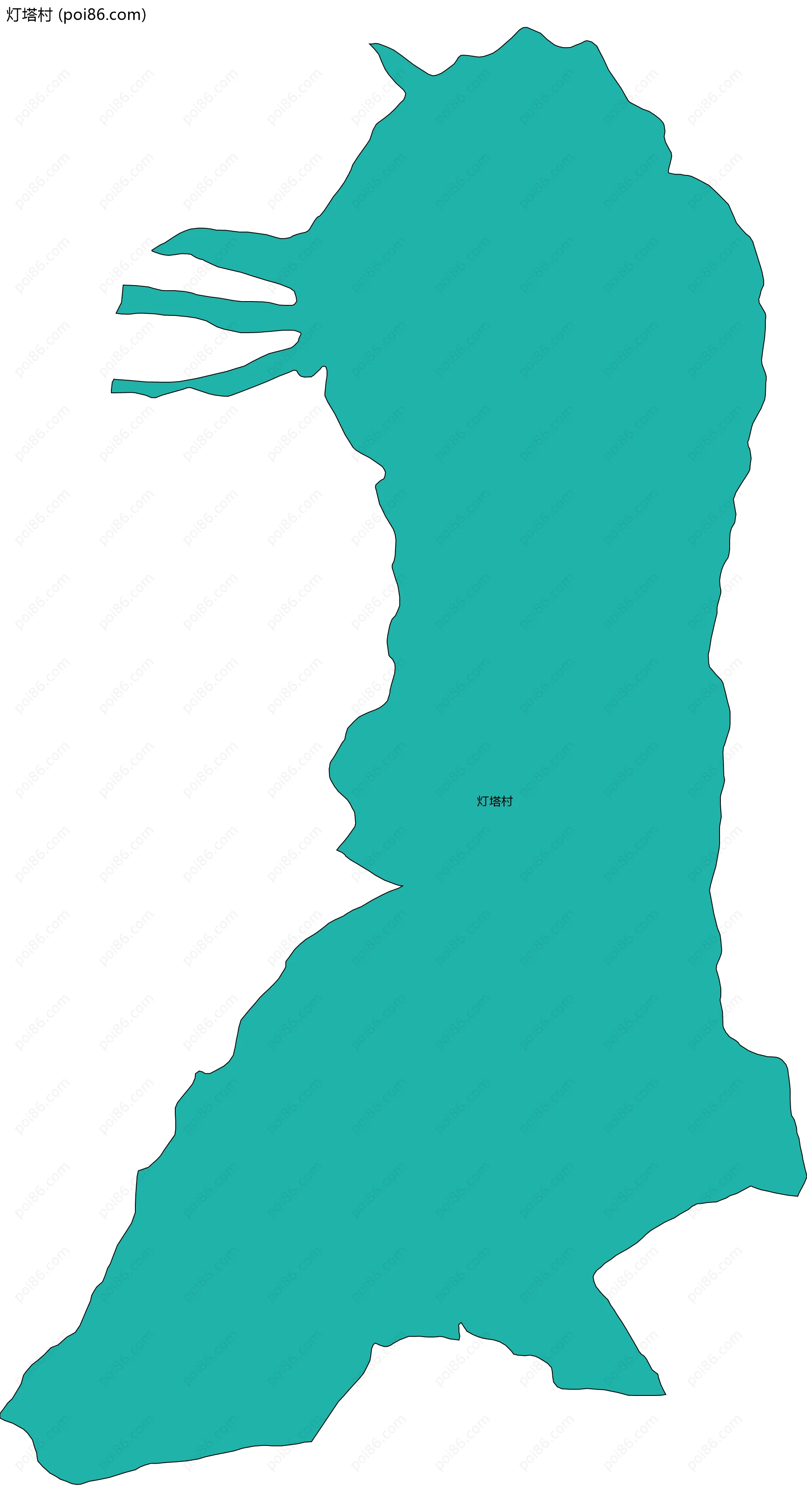 灯塔村边界地图