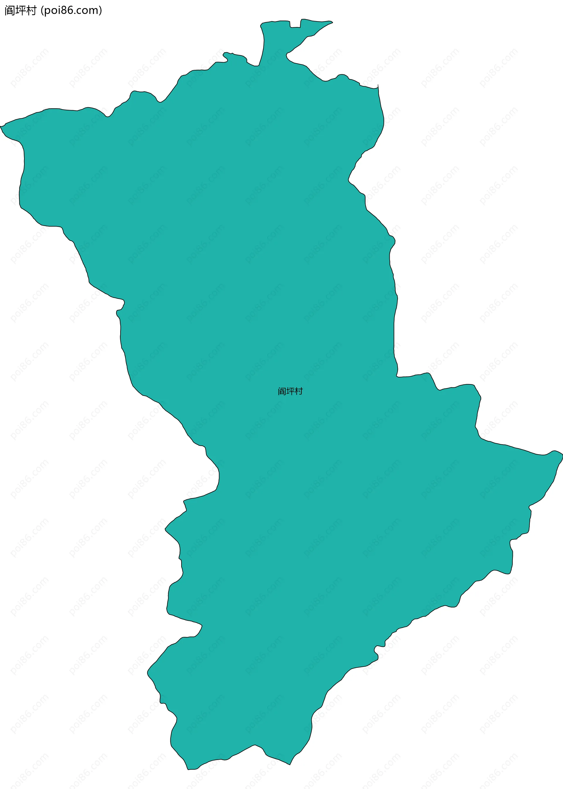 阎坪村边界地图