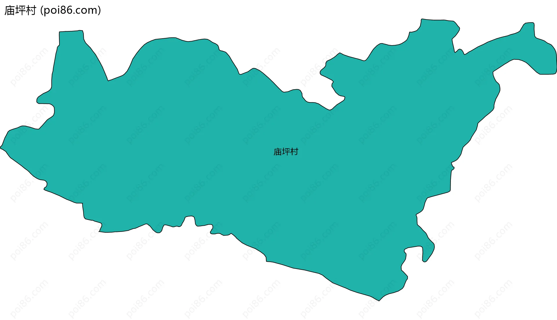 庙坪村边界地图