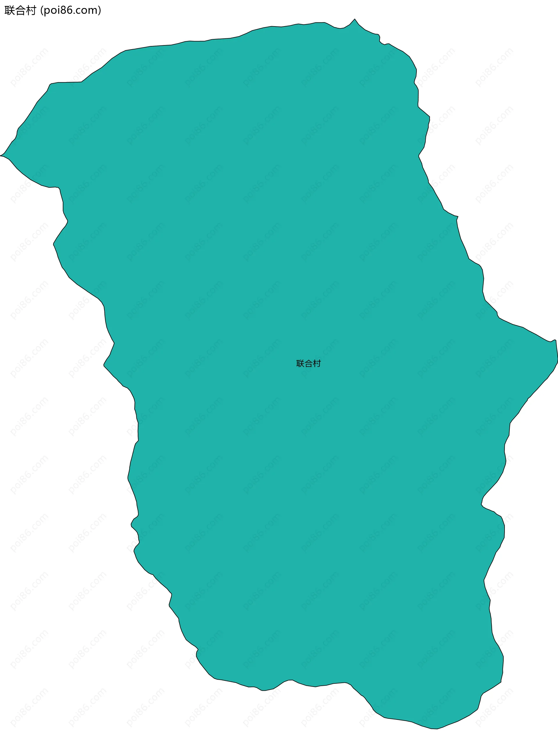 联合村边界地图