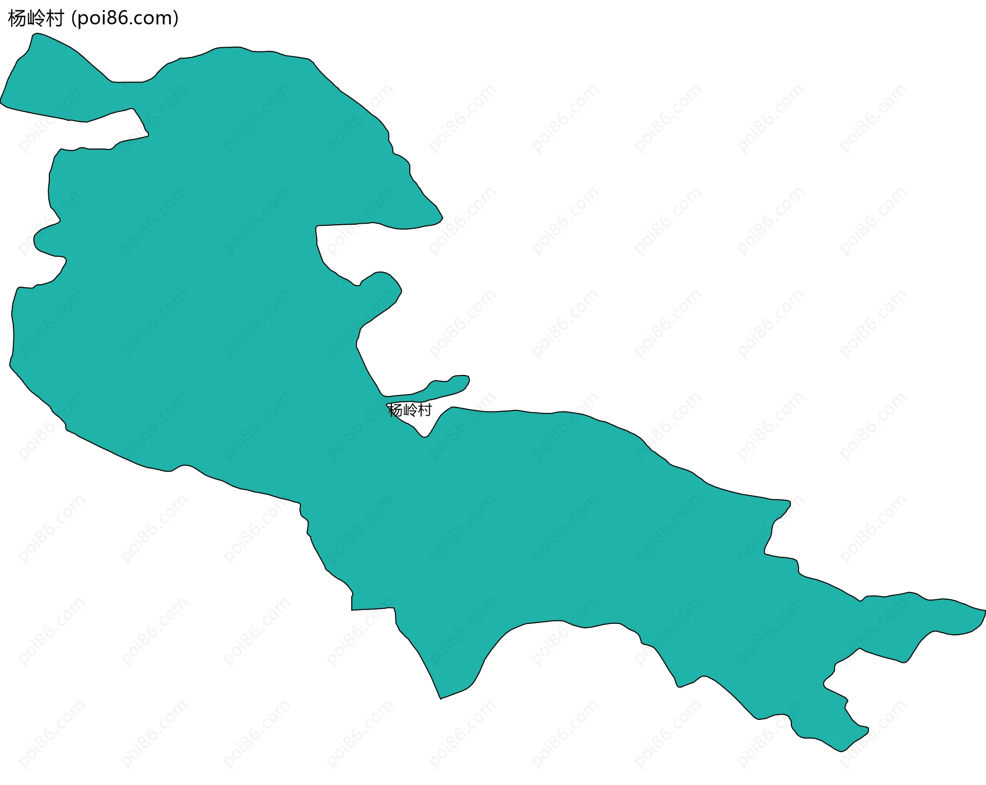 杨岭村边界地图