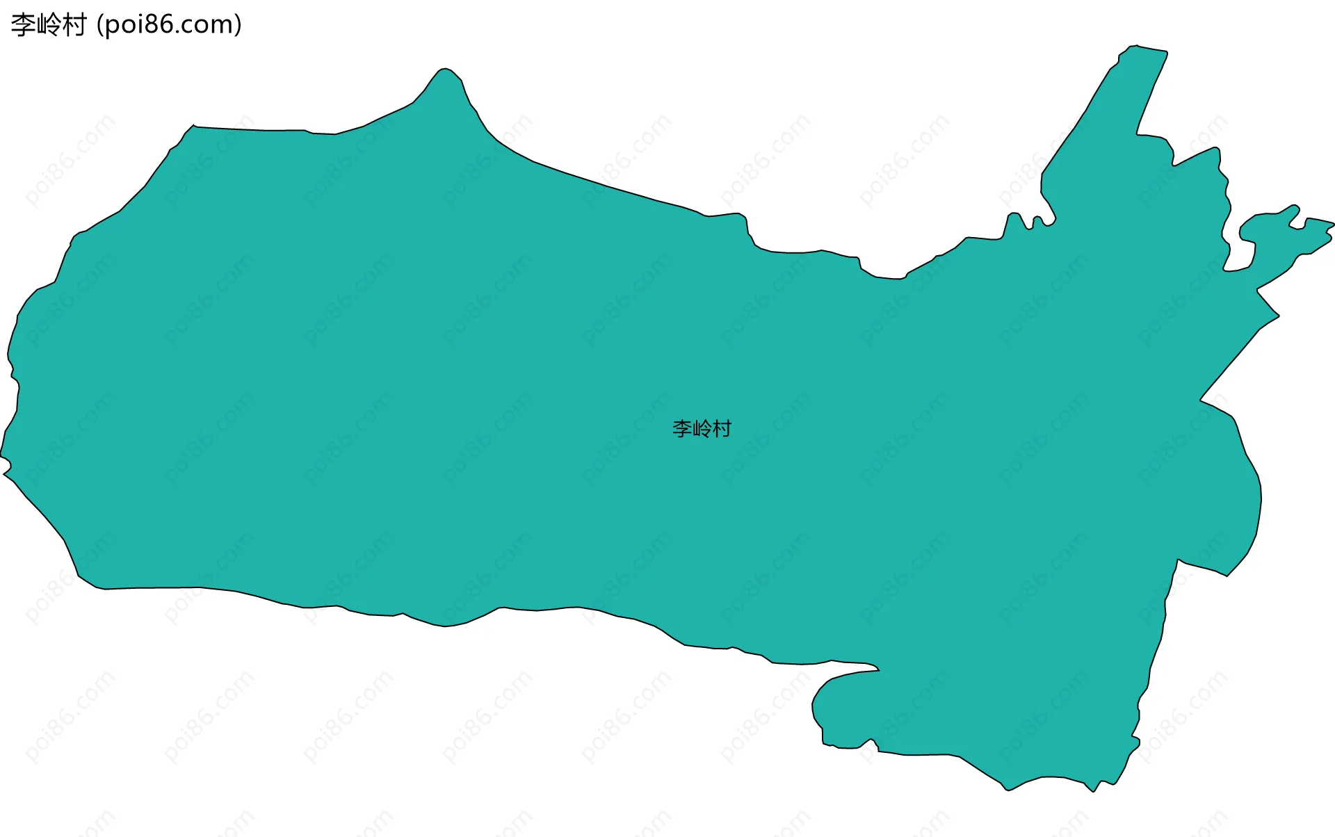 李岭村边界地图