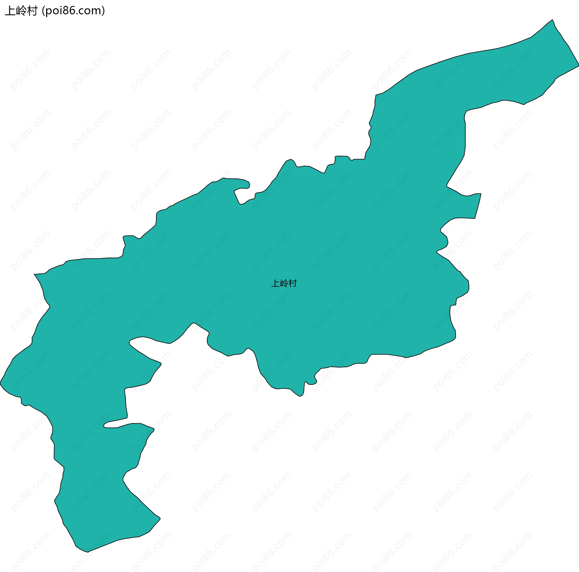 上岭村边界地图