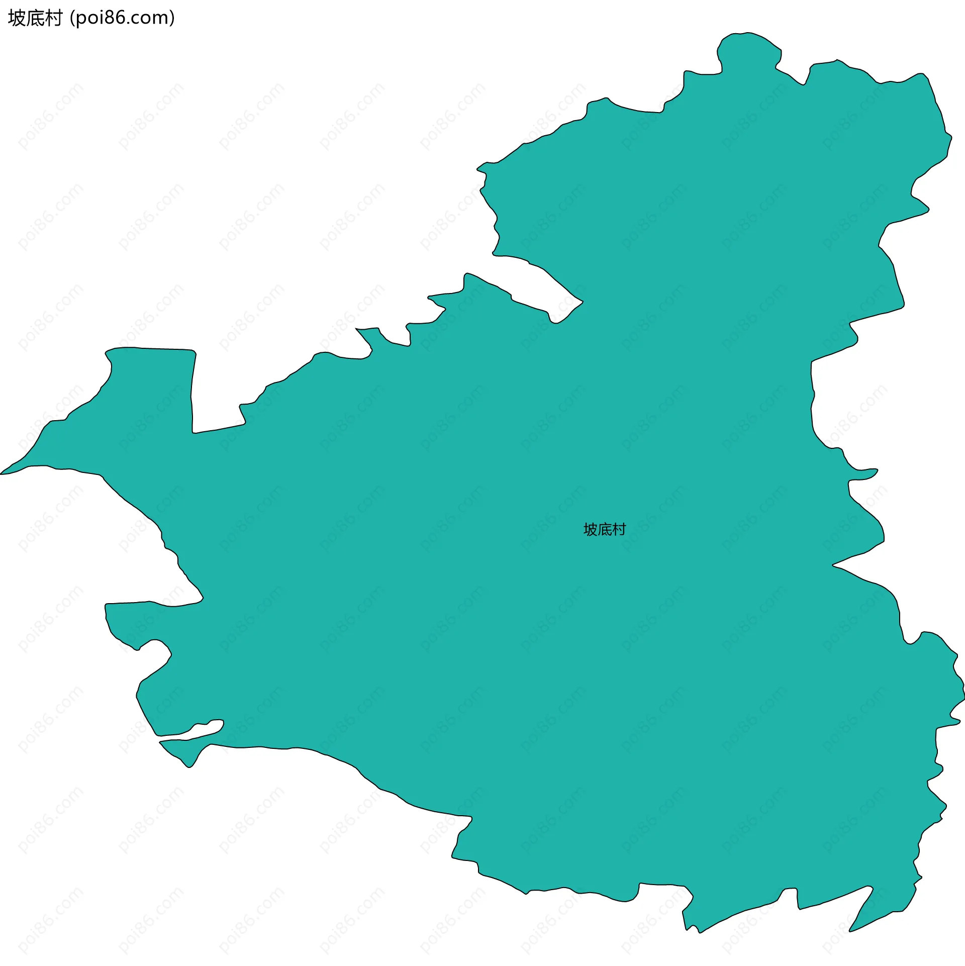 坡底村边界地图