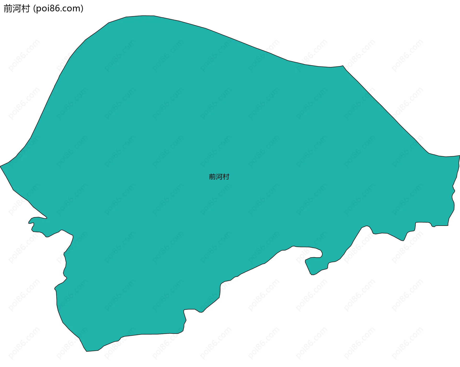 前河村边界地图