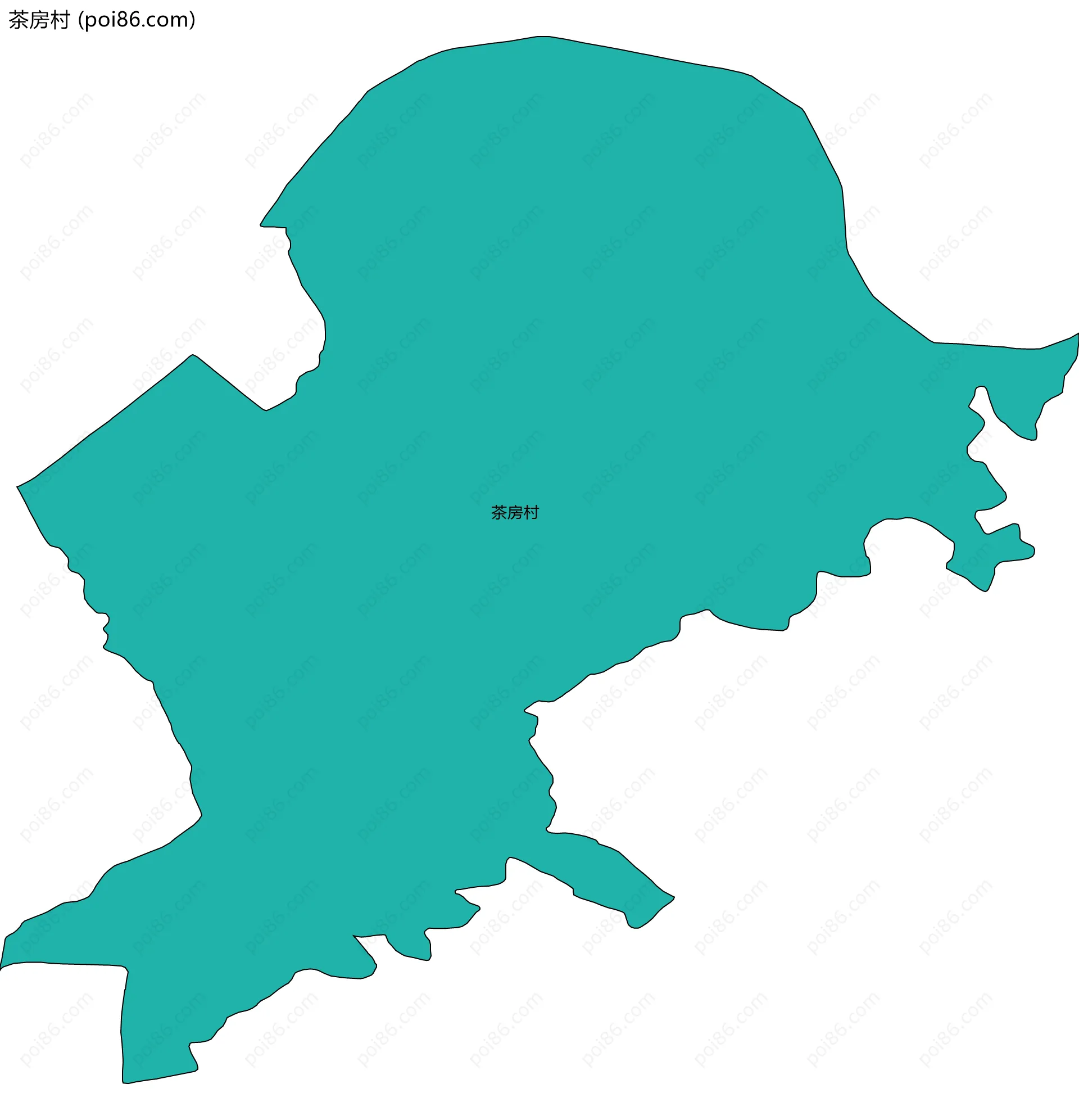 茶房村边界地图