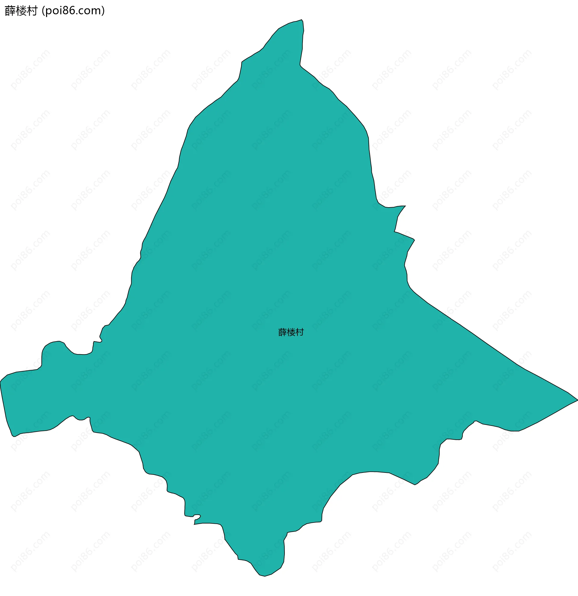 薛楼村边界地图