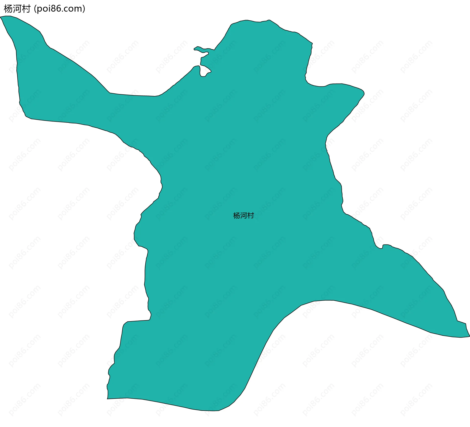杨河村边界地图
