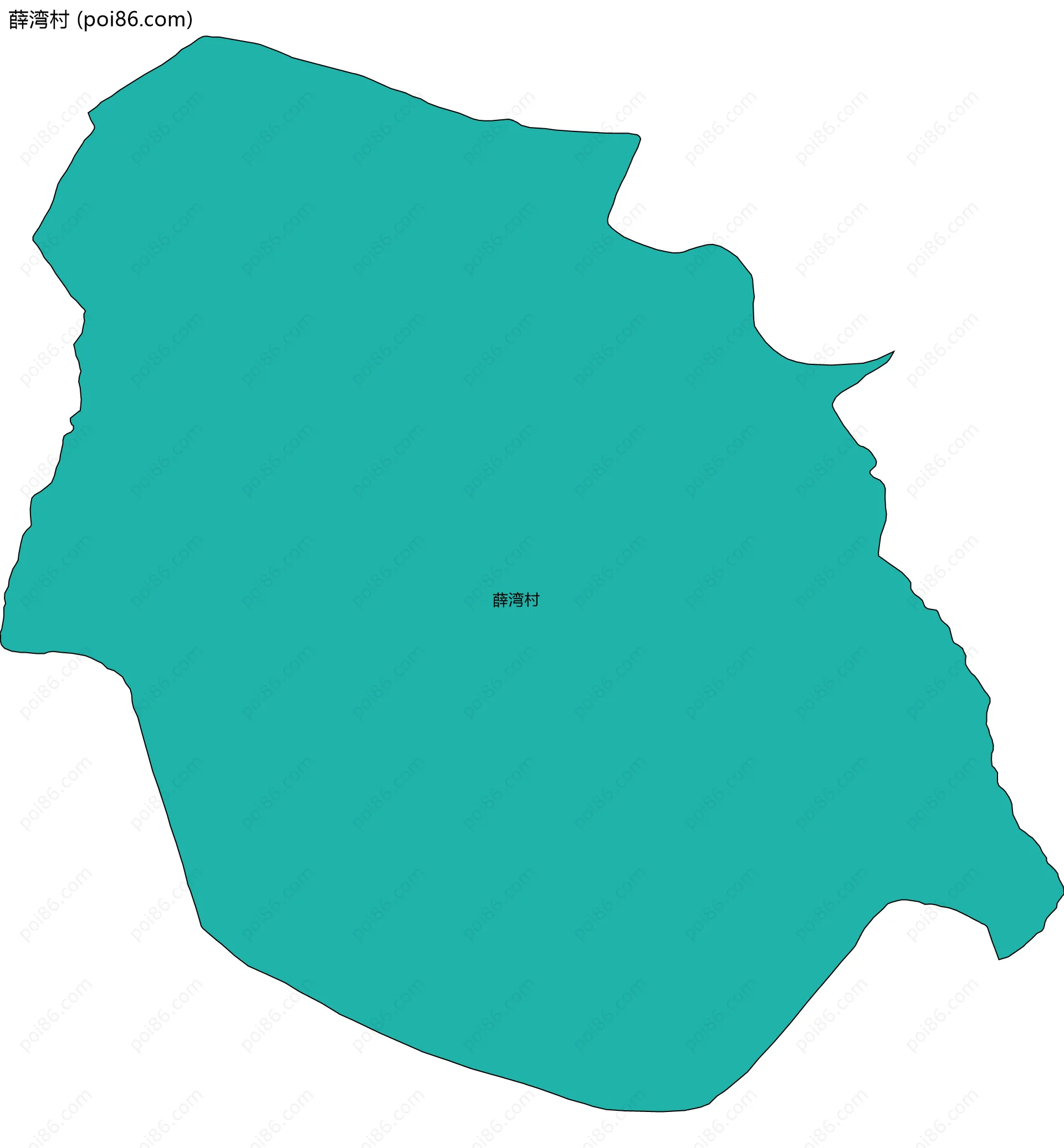 薛湾村边界地图