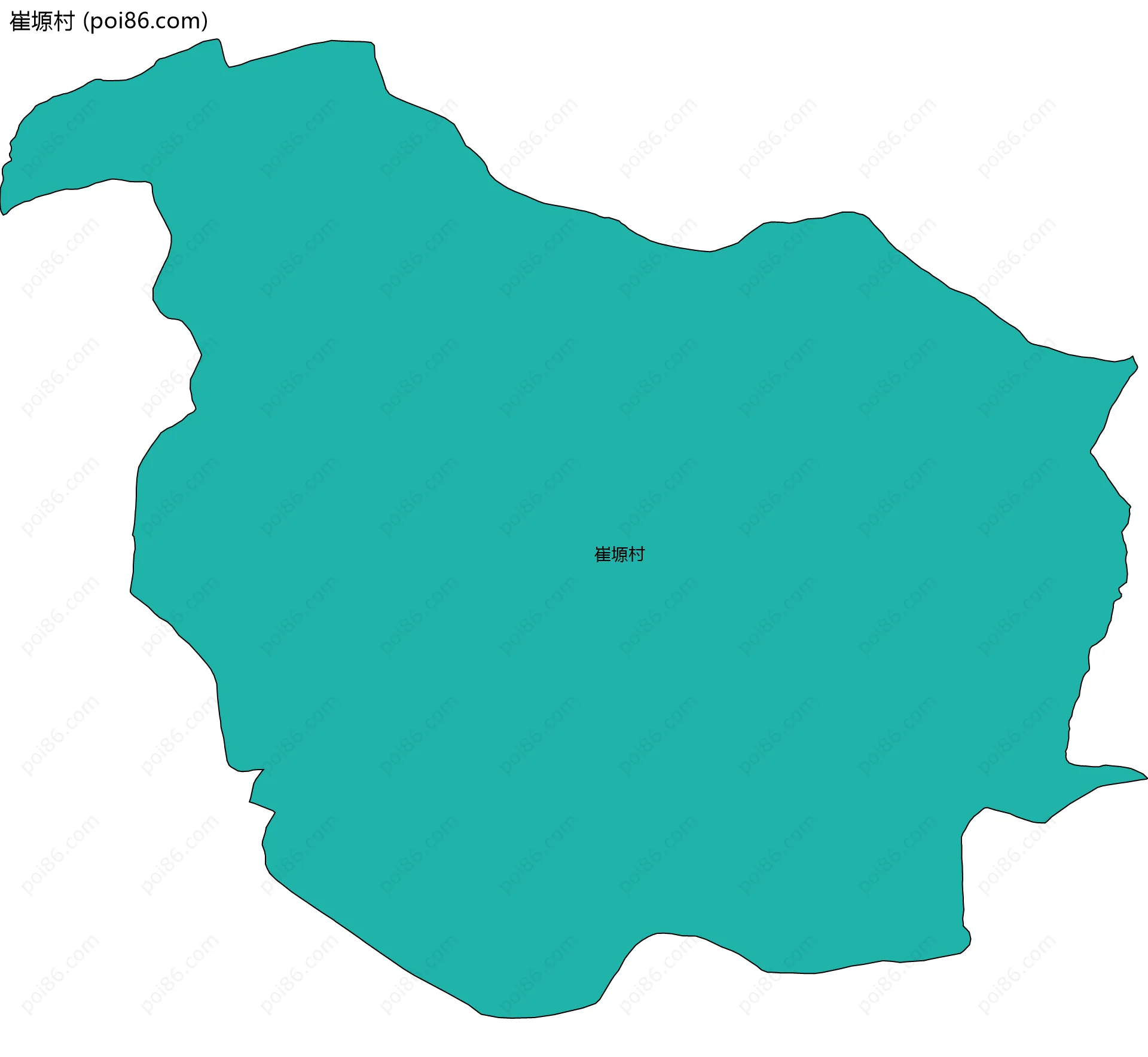 崔塬村边界地图