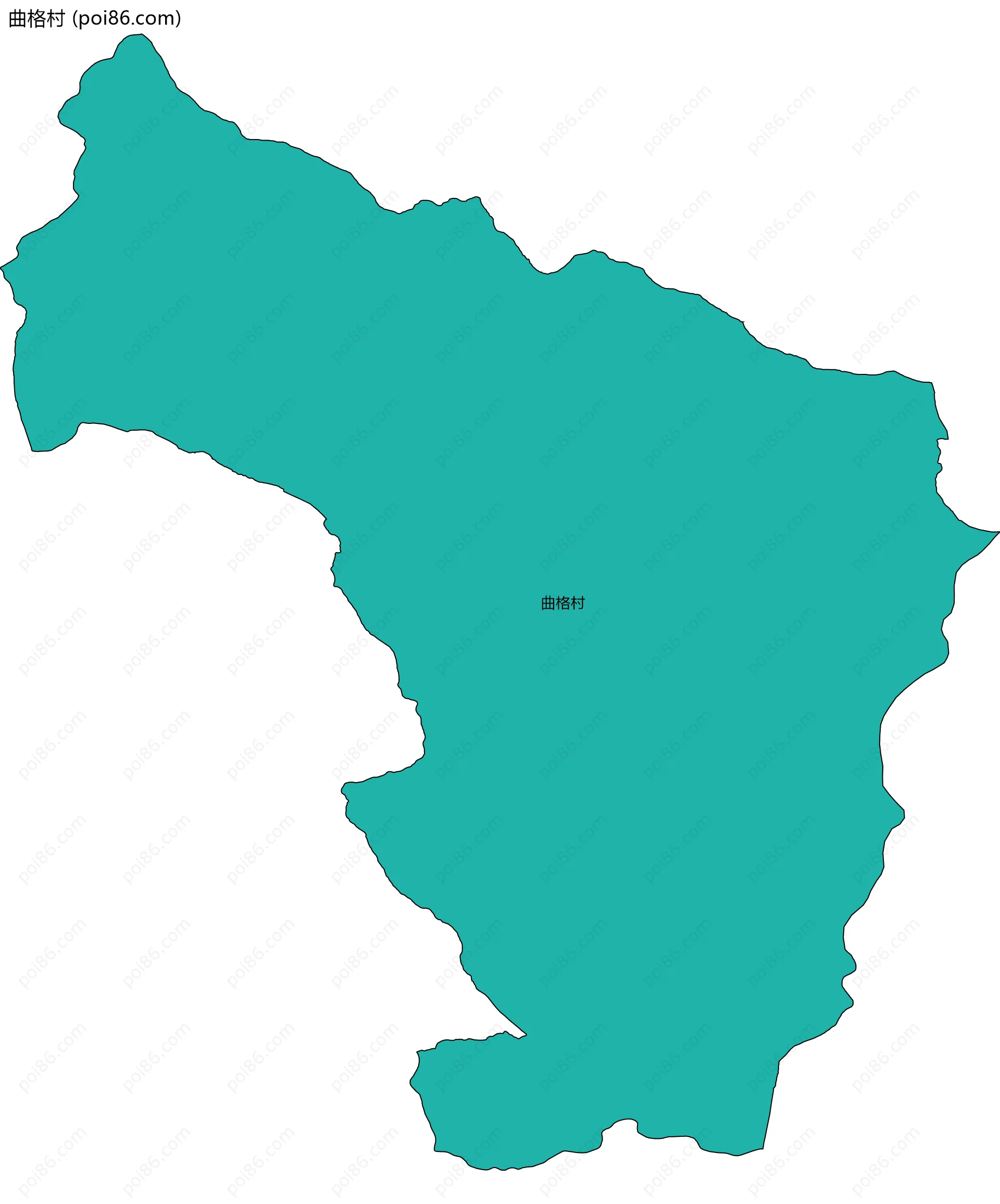 曲格村边界地图