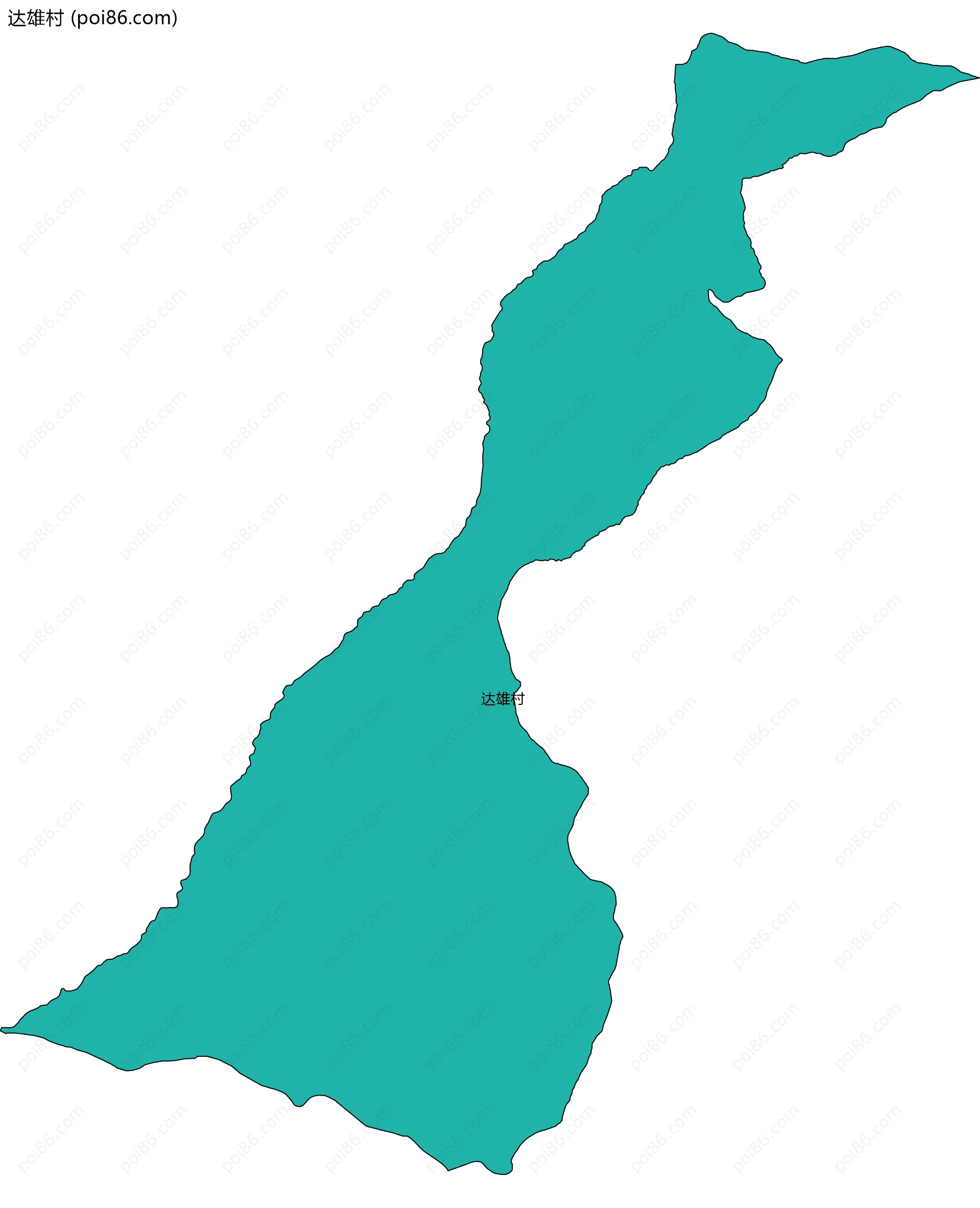 达雄村边界地图