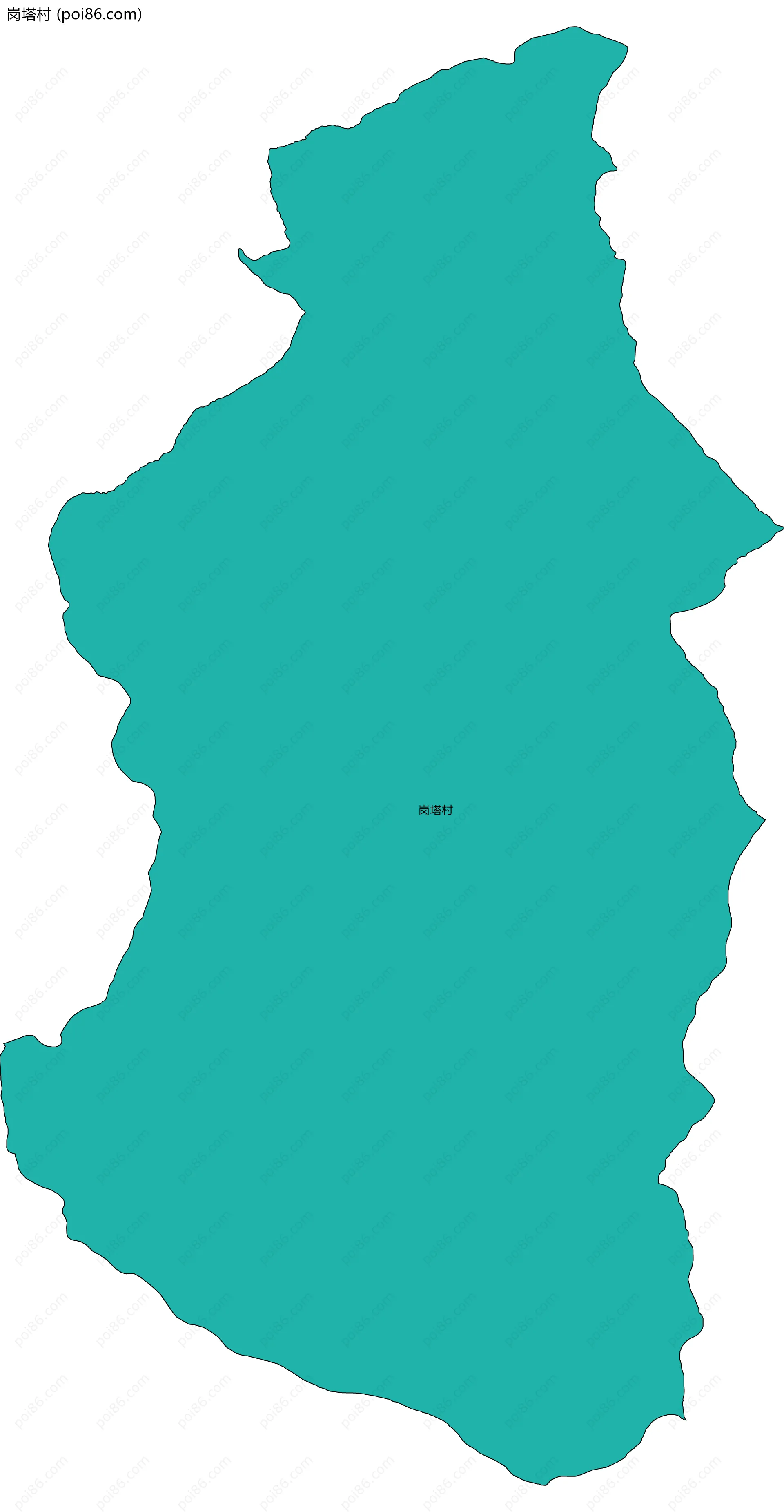 岗塔村边界地图