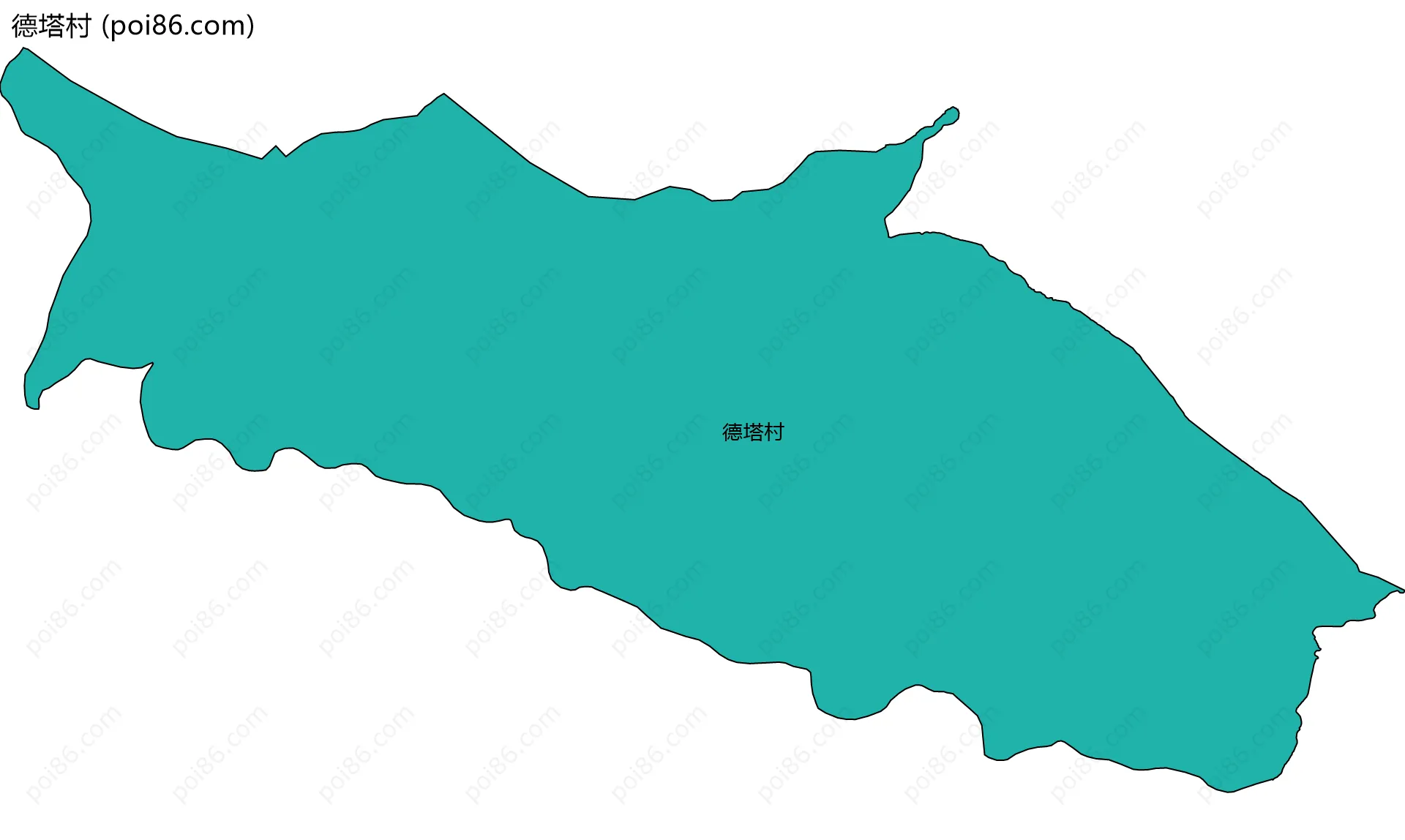 德塔村边界地图