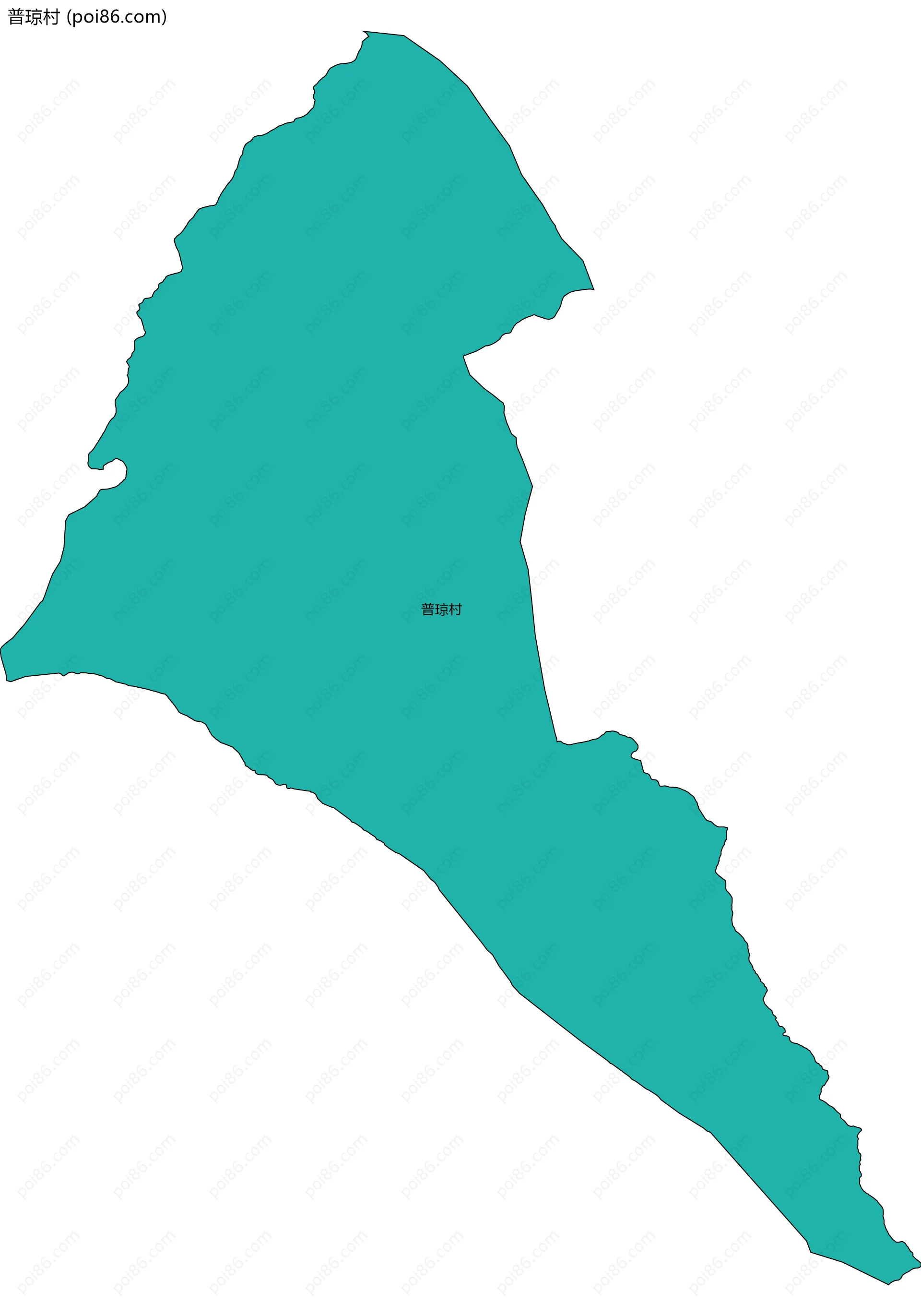 普琼村边界地图