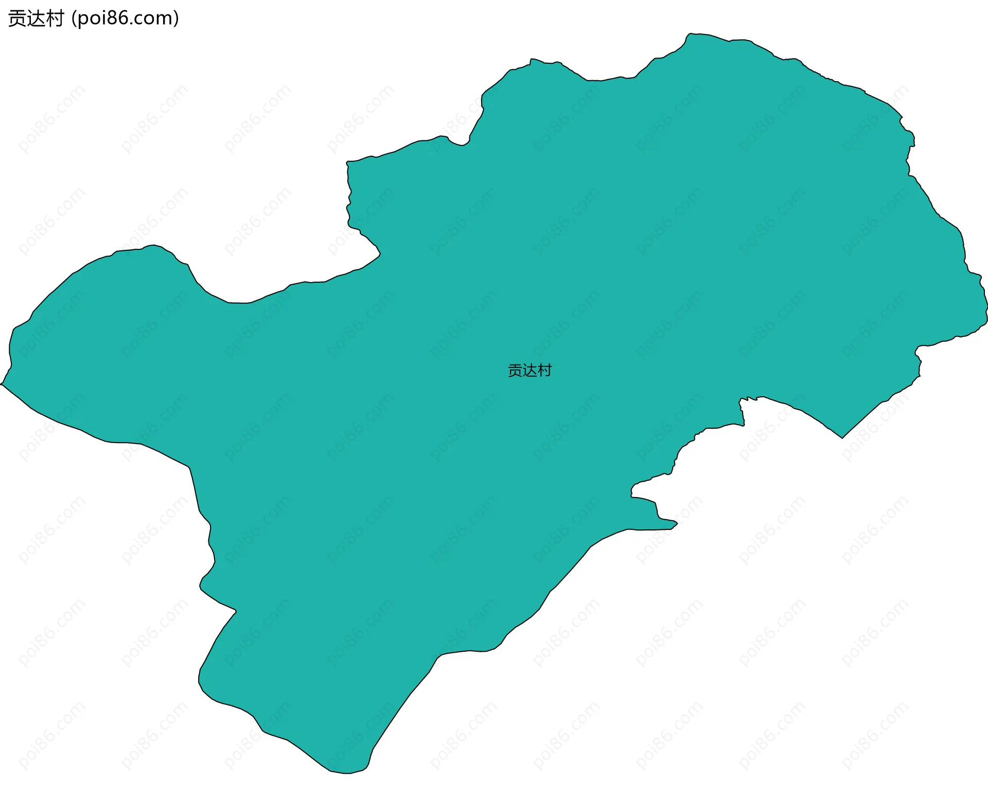 贡达村边界地图