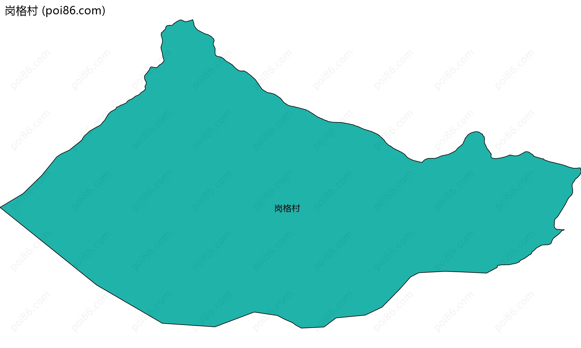 岗格村边界地图