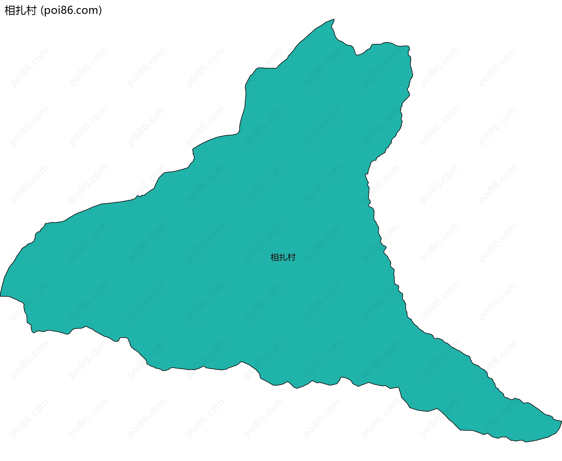 相扎村边界地图