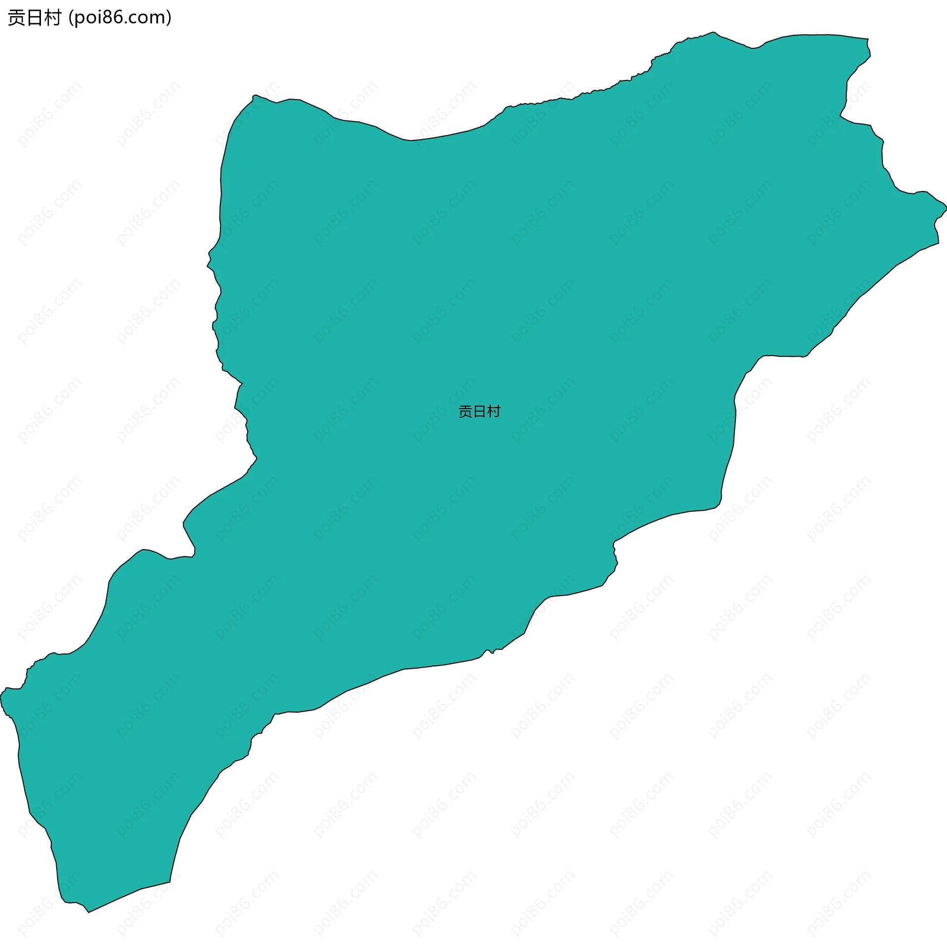 贡日村边界地图