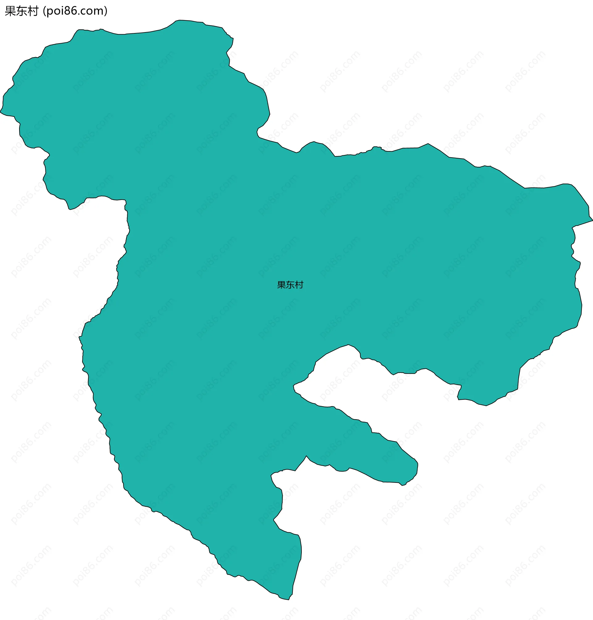 果东村边界地图