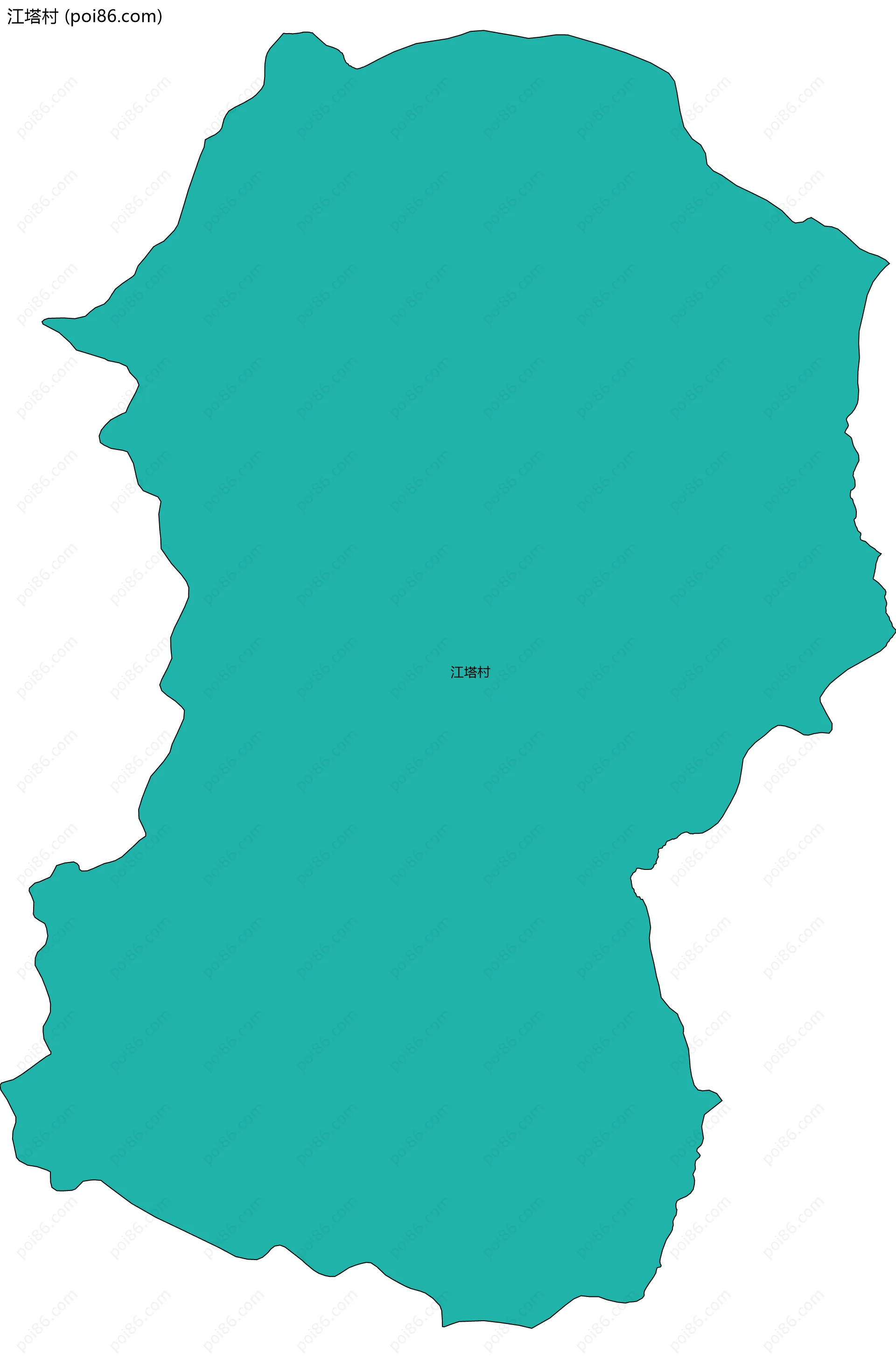 江塔村边界地图