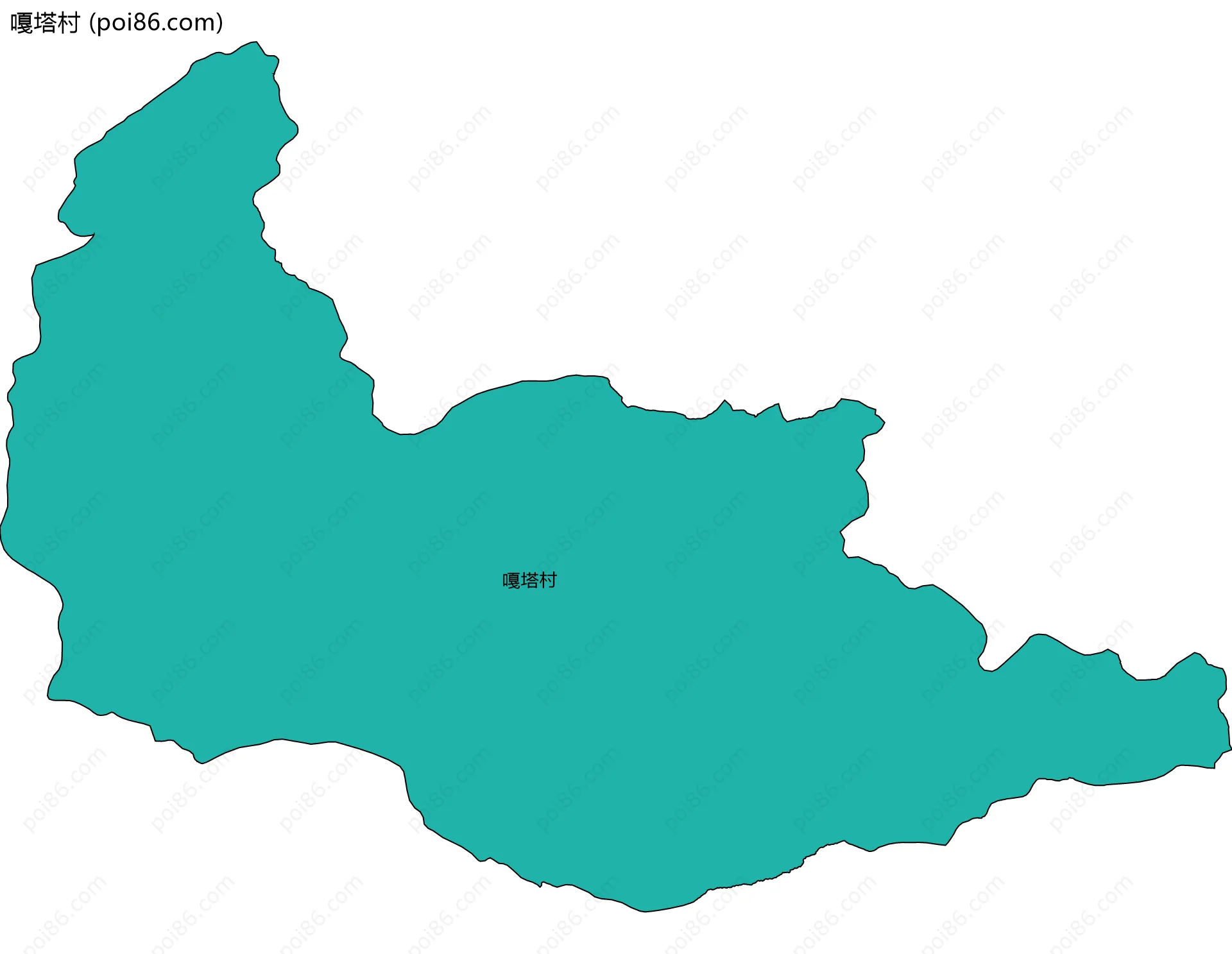 嘎塔村边界地图