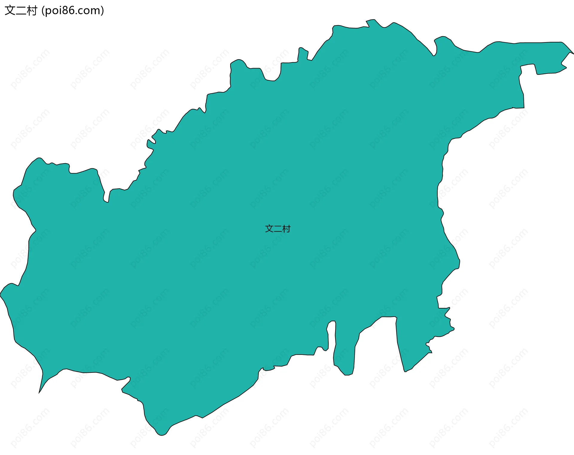 文二村边界地图