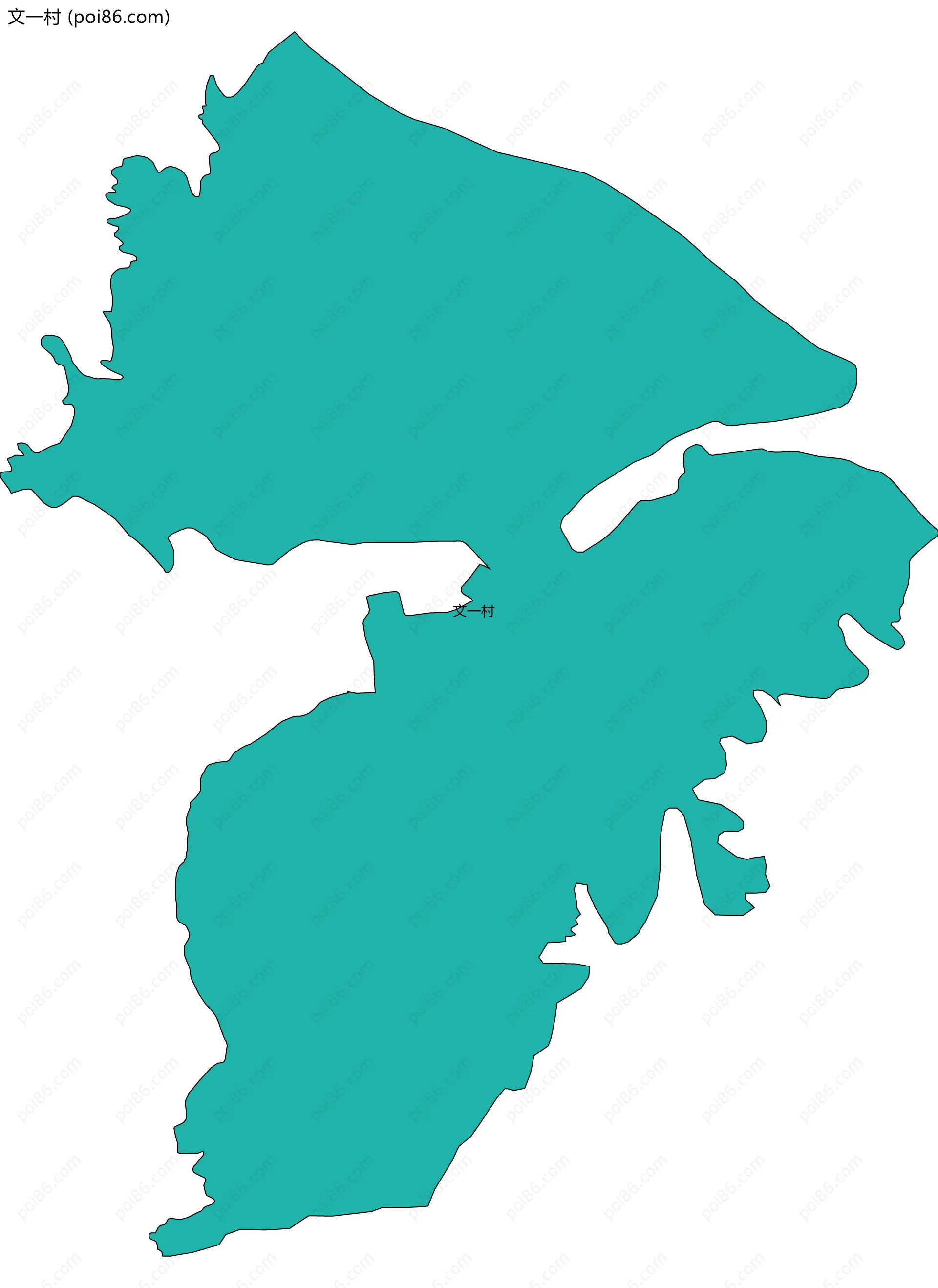文一村边界地图