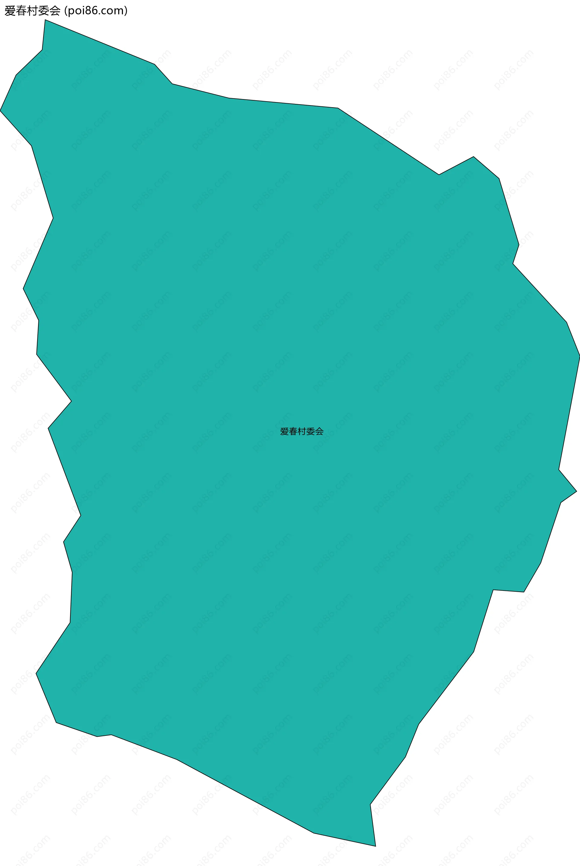 爱春村委会边界地图