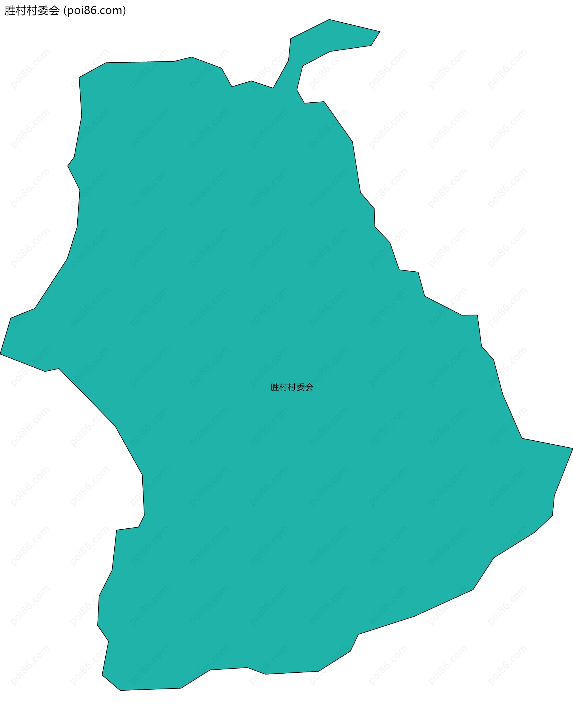 胜村村委会边界地图