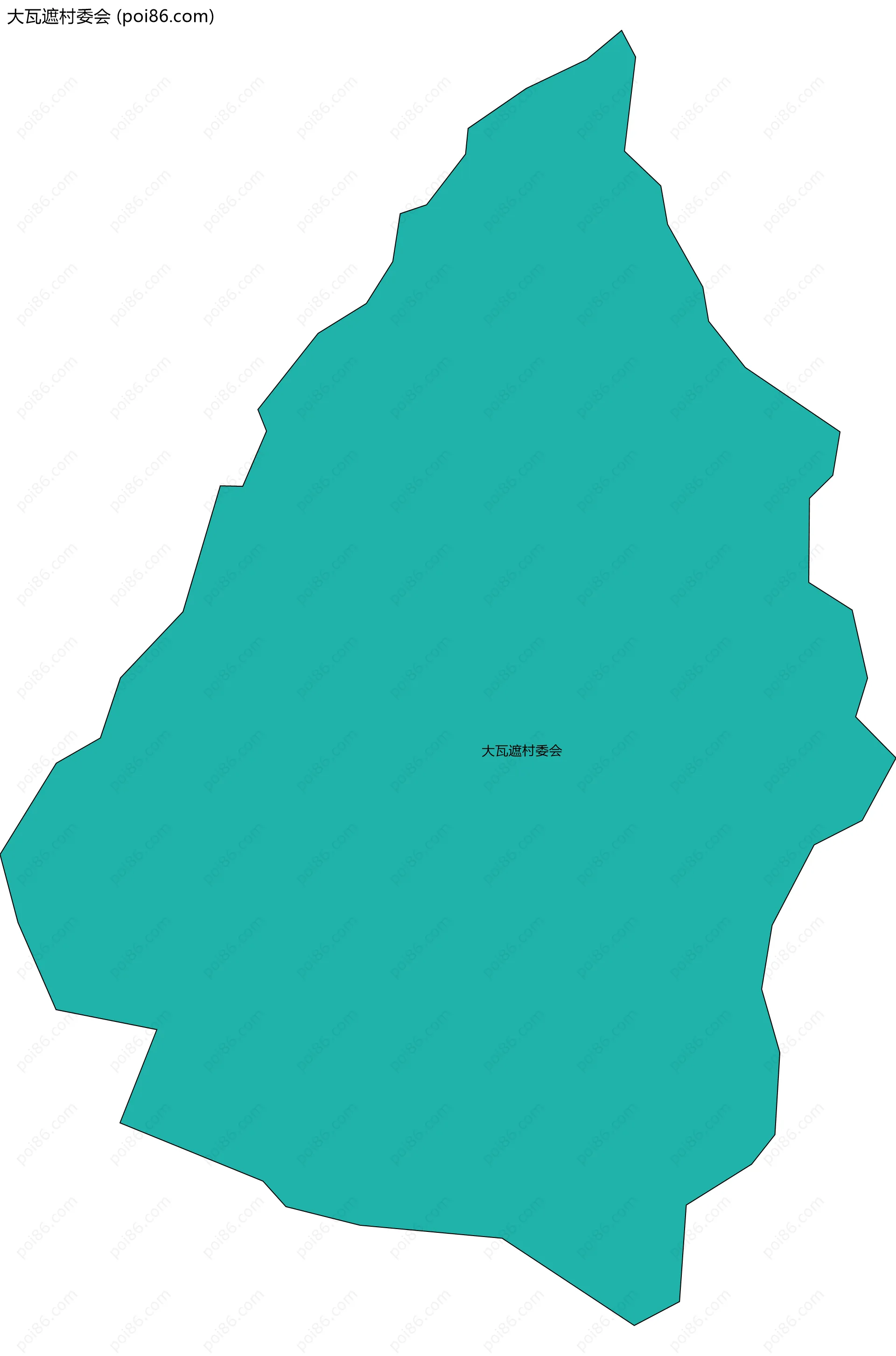 大瓦遮村委会边界地图