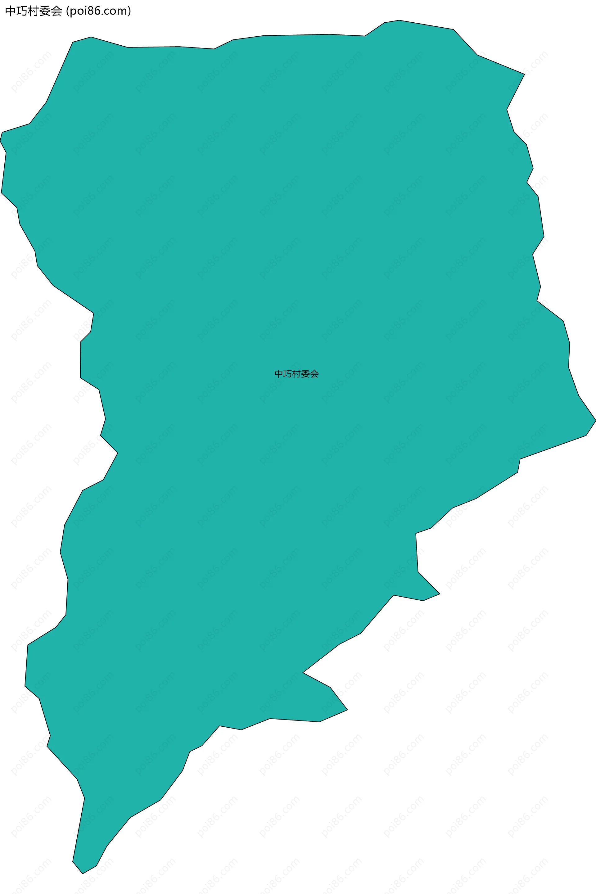 中巧村委会边界地图