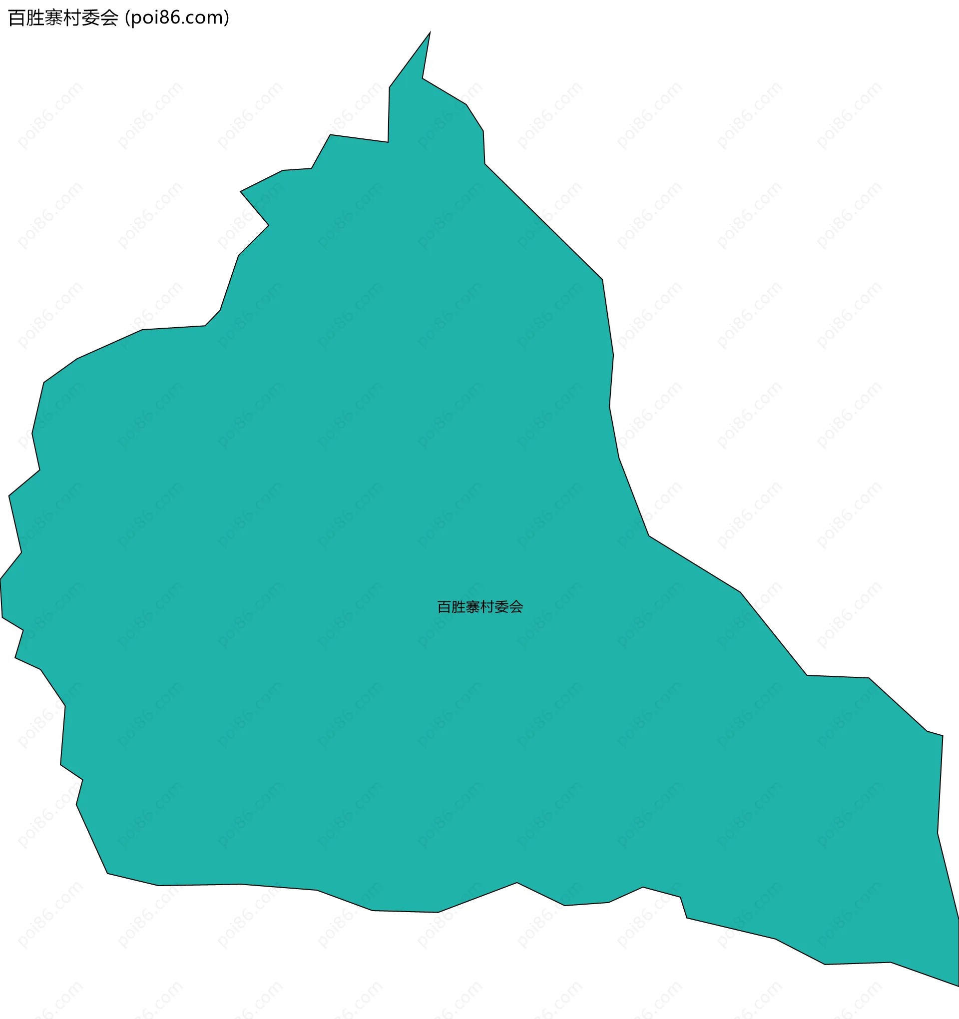 百胜寨村委会边界地图