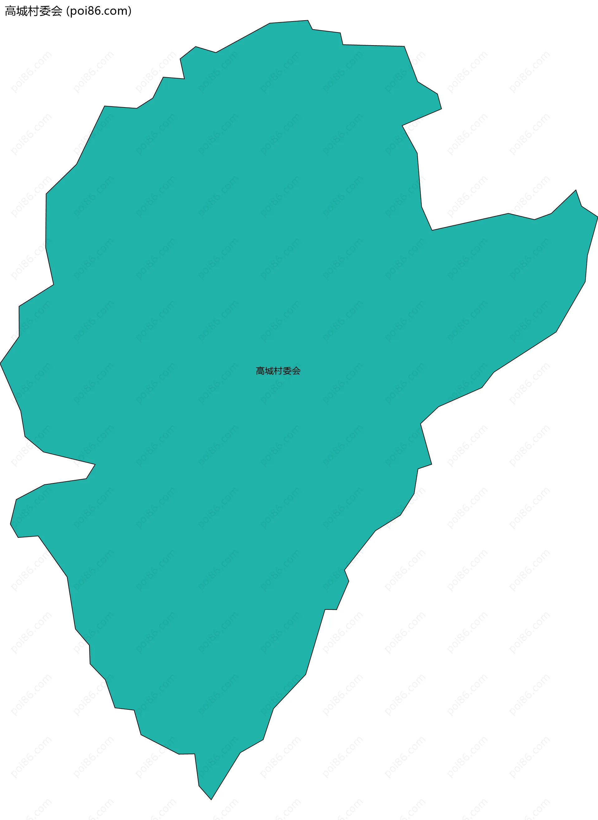 高城村委会边界地图