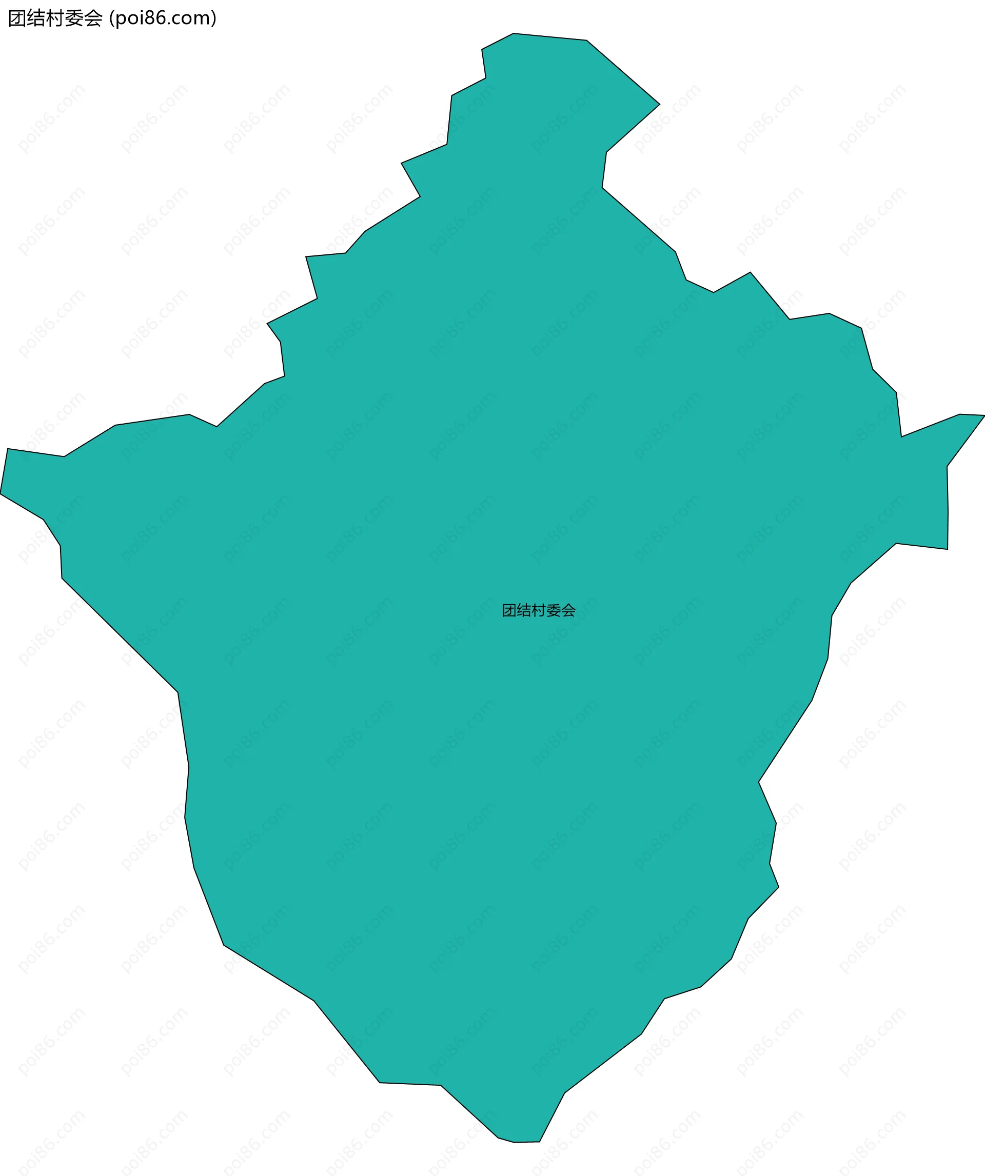 团结村委会边界地图
