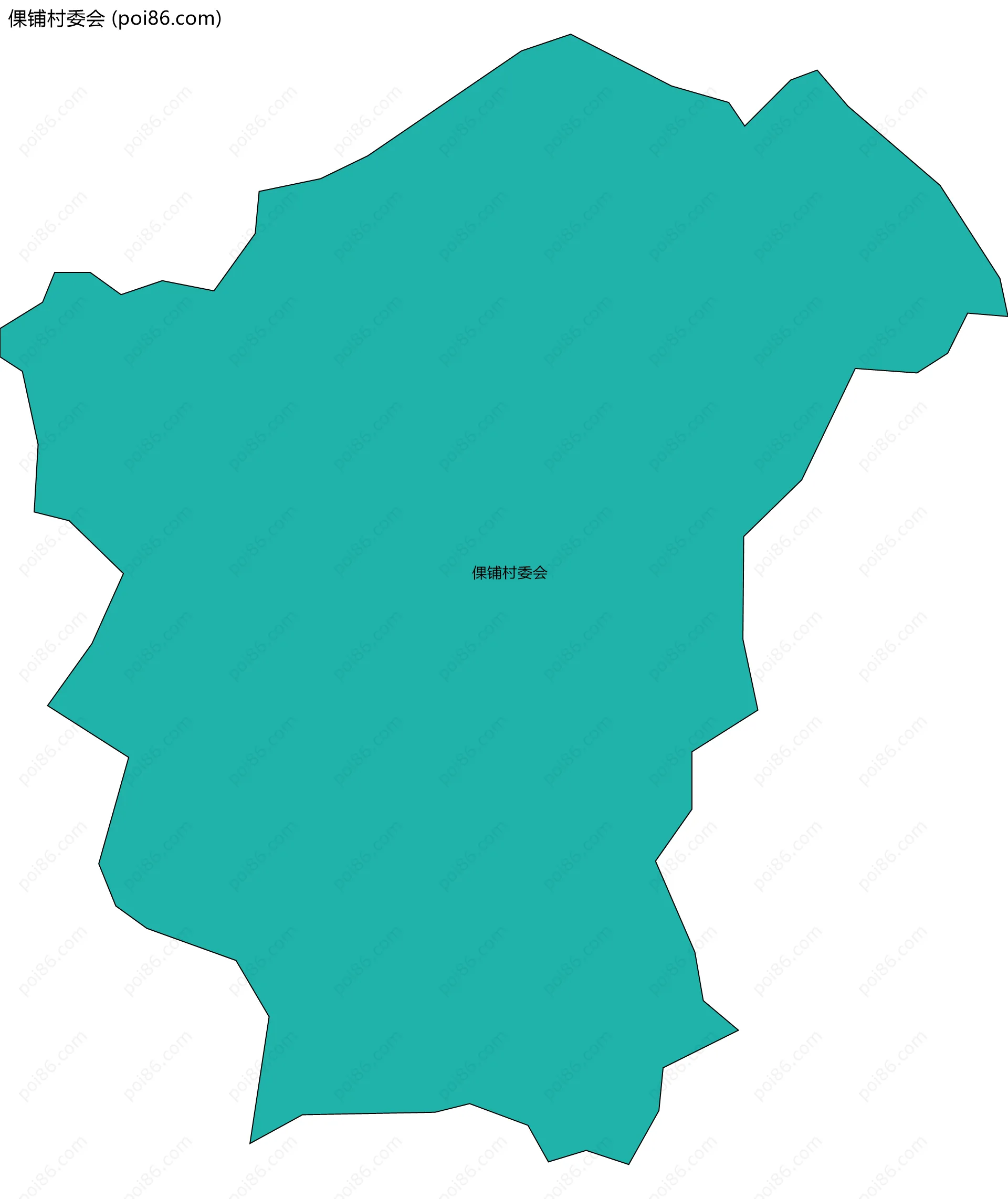 倮铺村委会边界地图