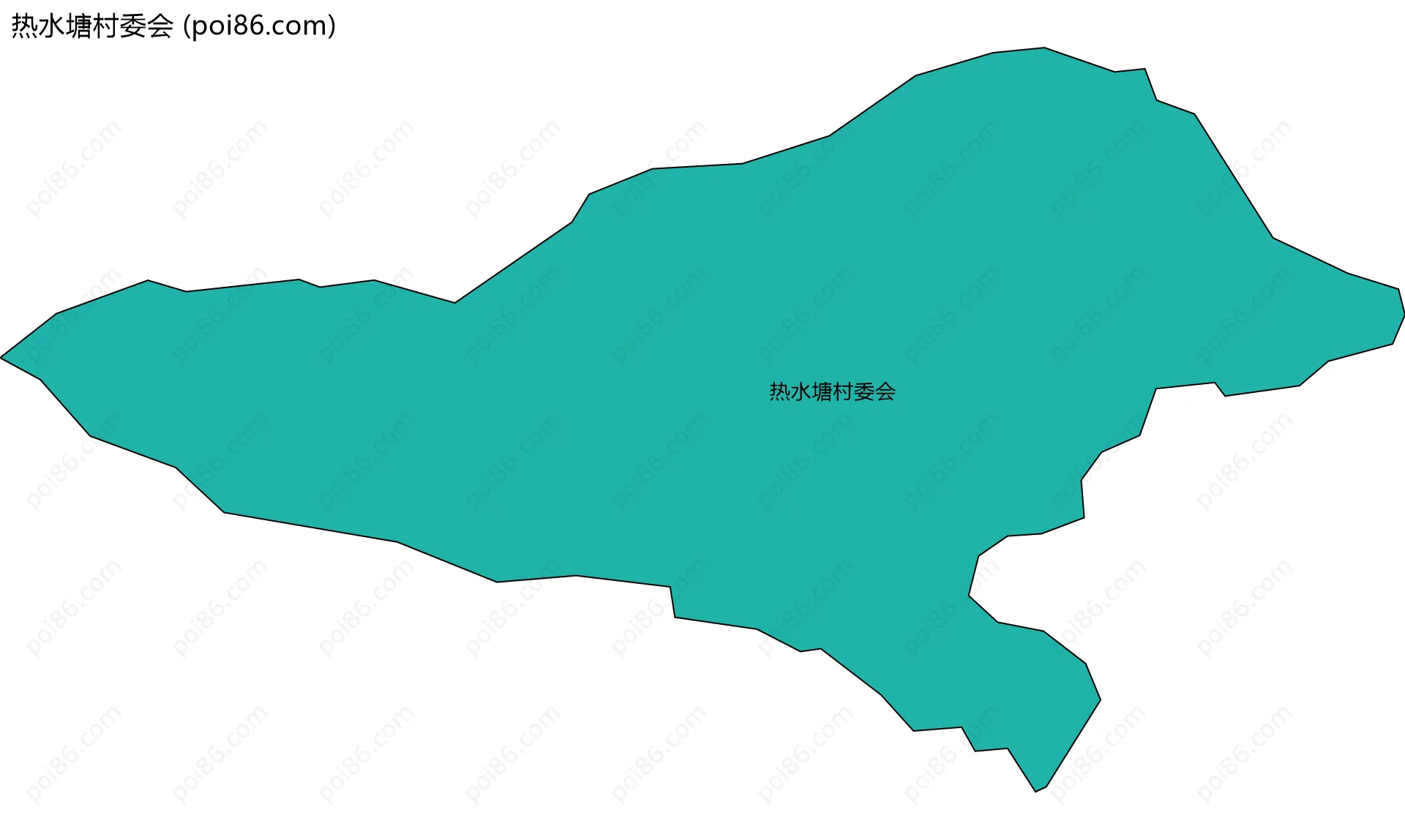 热水塘村委会边界地图