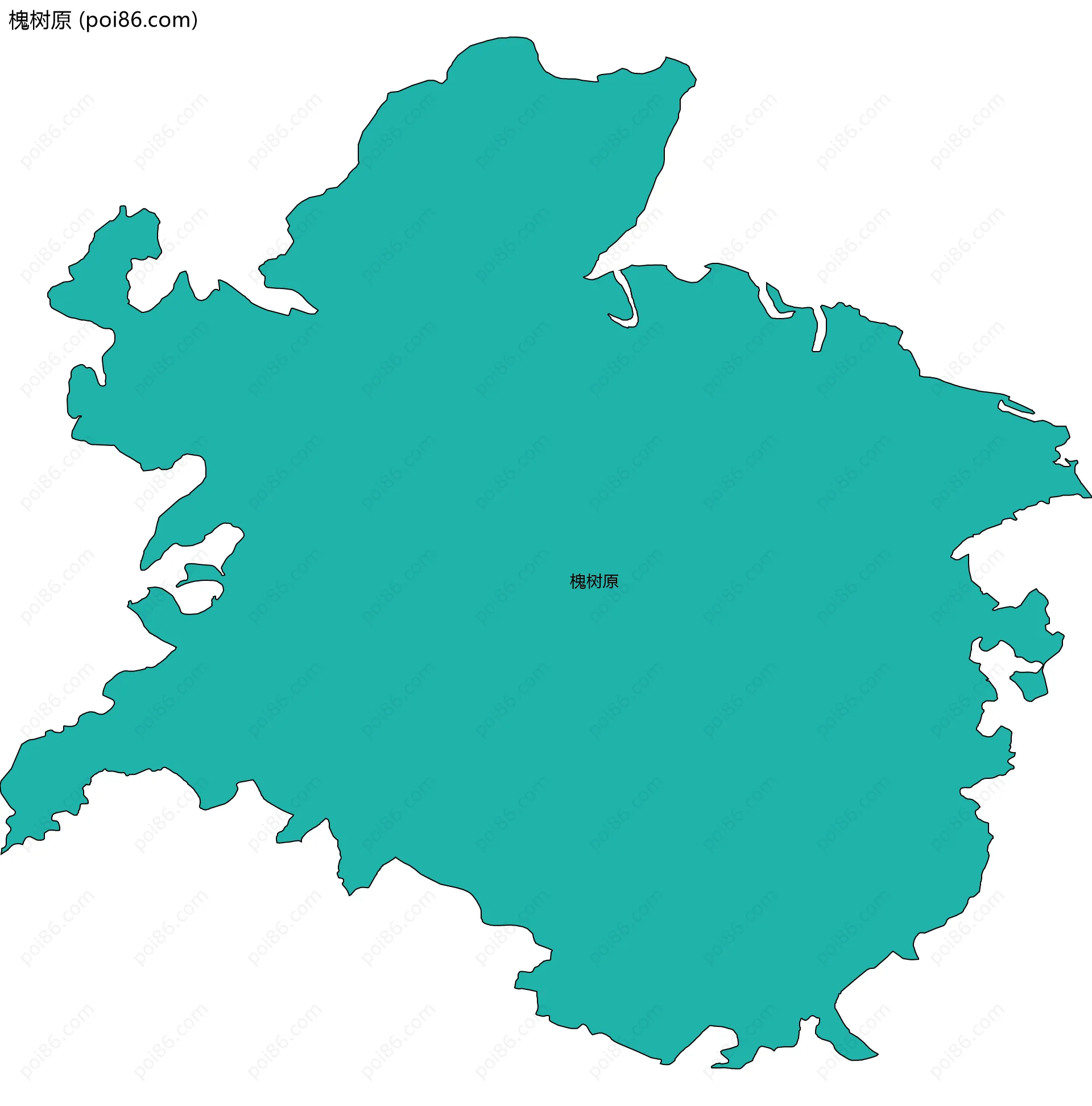 槐树原边界地图