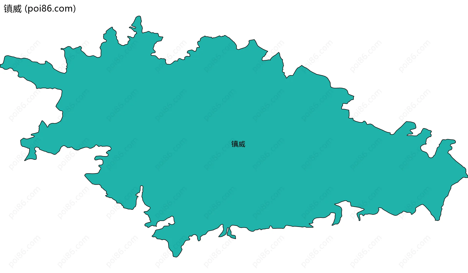 镇威边界地图