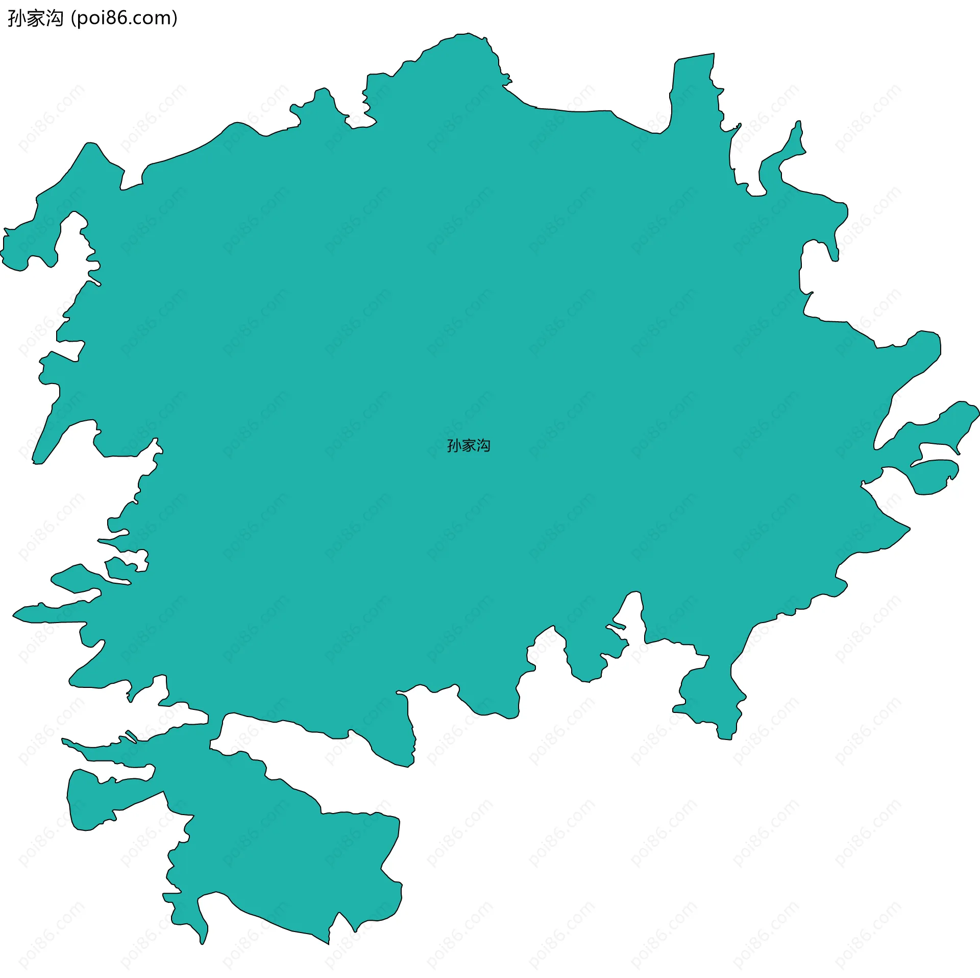 孙家沟边界地图